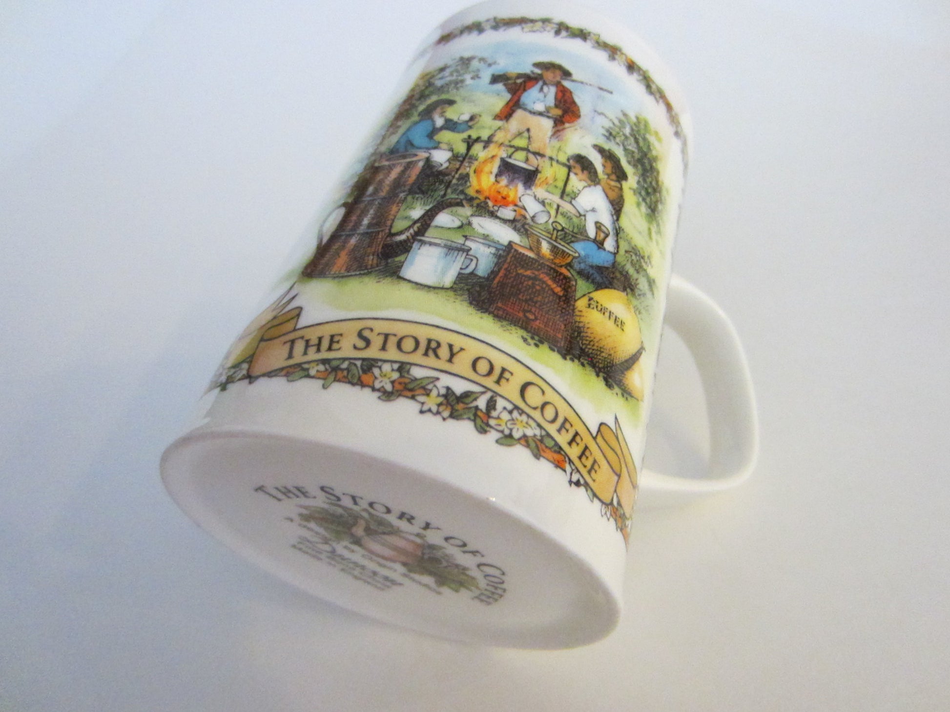 Dunoon Bone China England Porcelain Mug Set of Six Various Scenes - Designer Unique Finds 