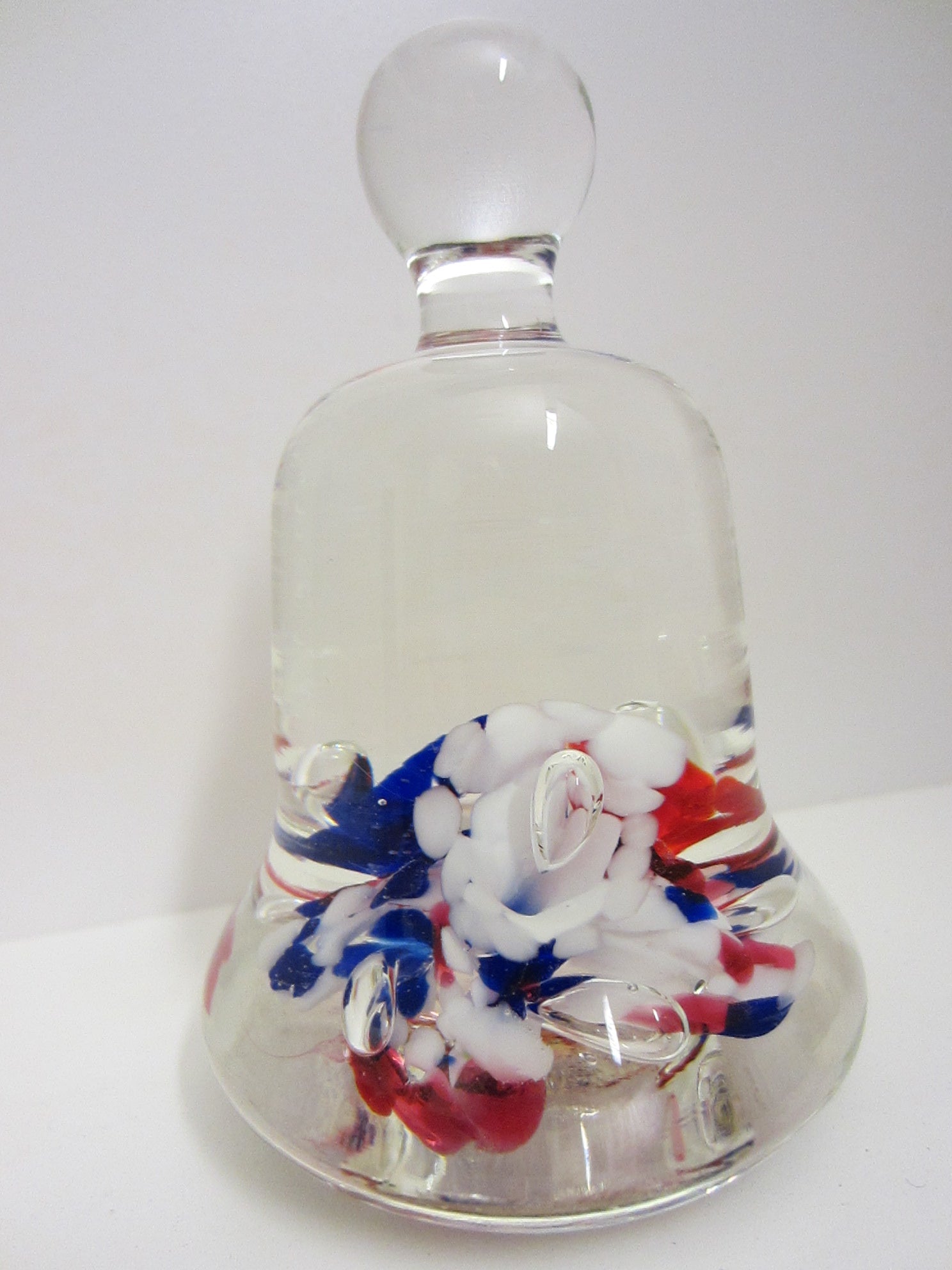 Maude Bob St Clair Glass Bell Floral Paperweight Floral Designer Unique Finds 6458