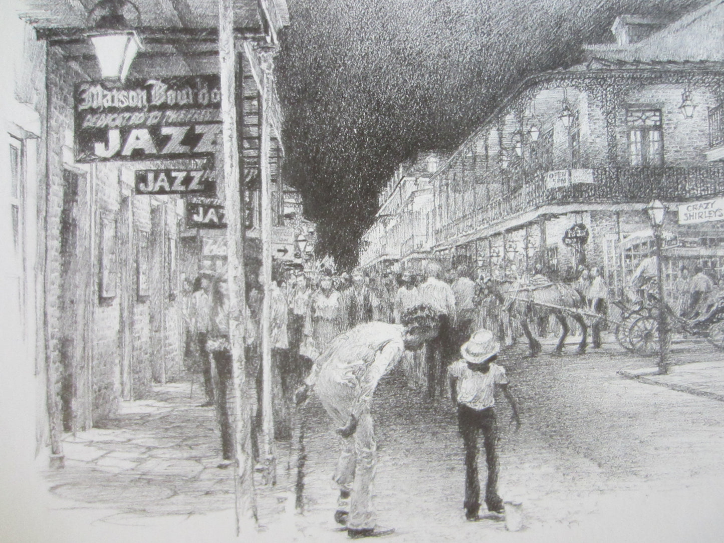 Don Davey New Orleans Bourbon Street Impressionist Signed Lithograph