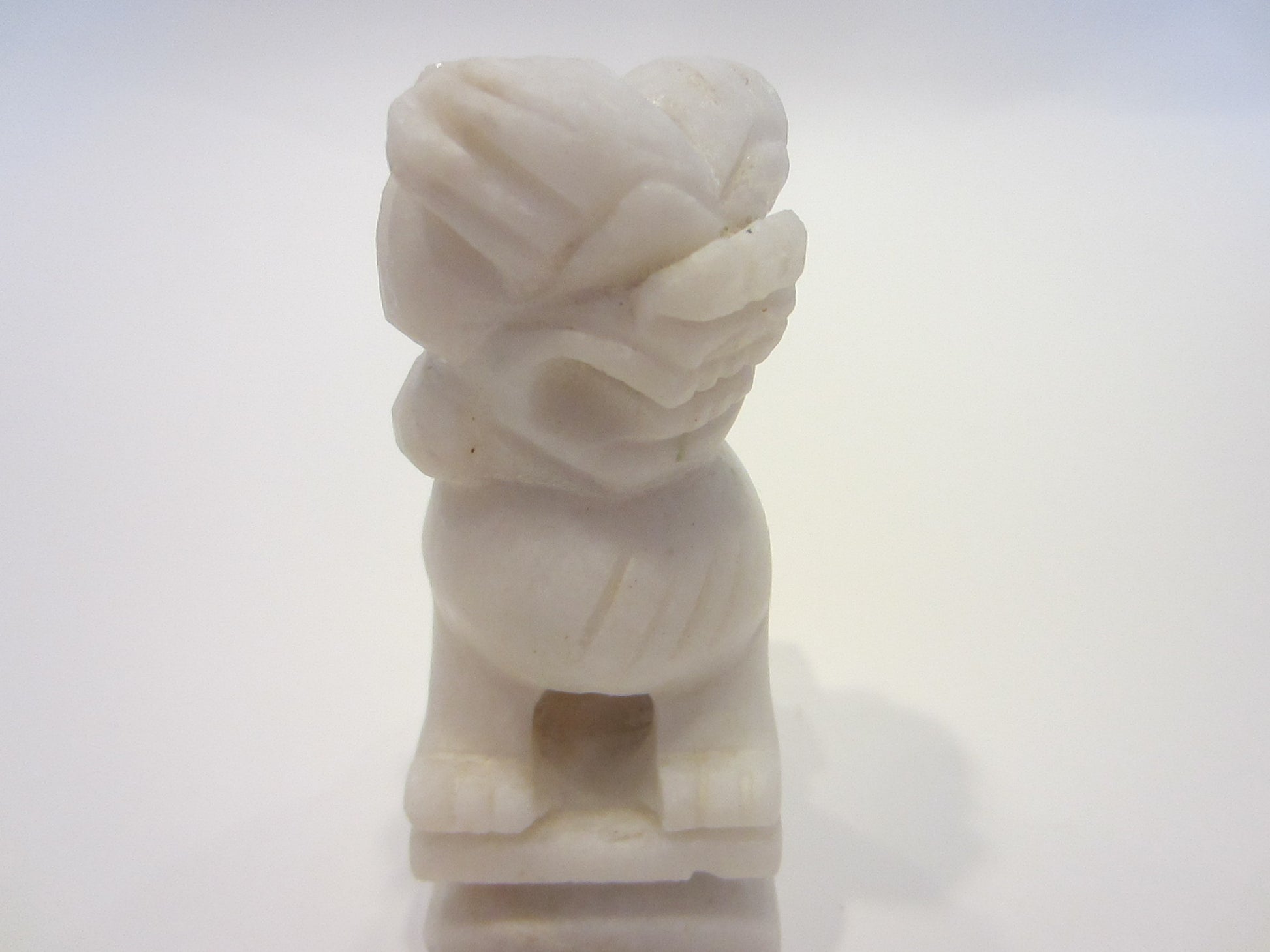 Alabaster White Foo Dog Asian Lion - Designer Unique Finds 