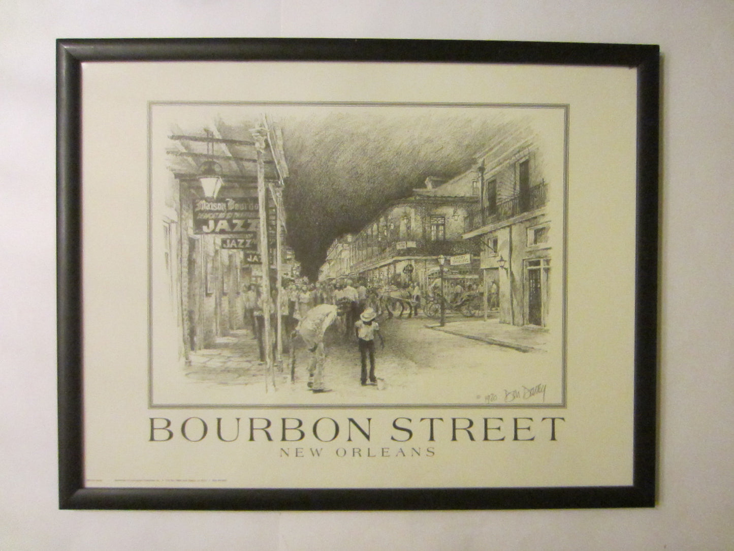 Don Davey New Orleans Bourbon Street Impressionist Signed Lithograph