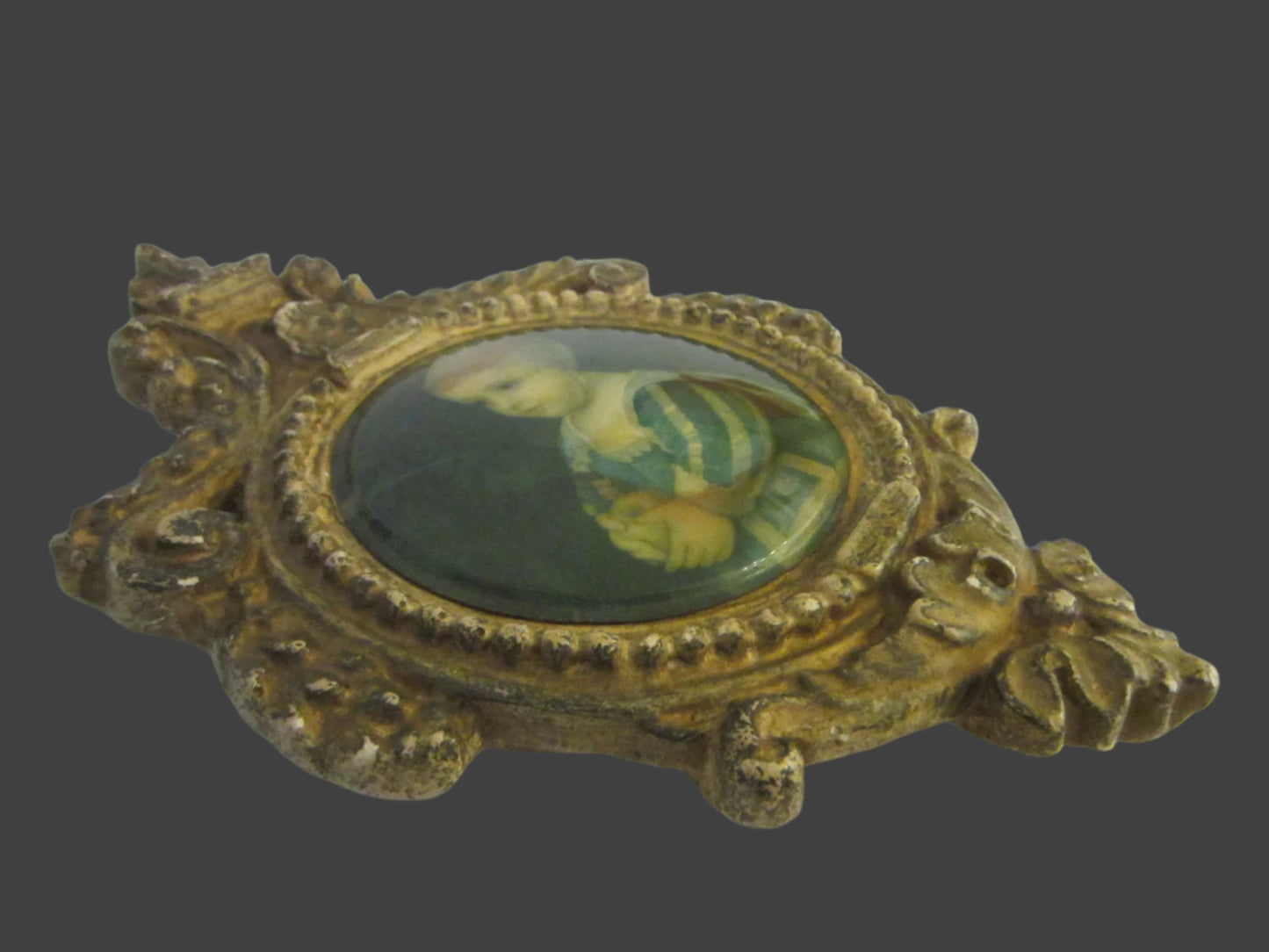 Rococo Style Gilt Crest Child Portrait Art