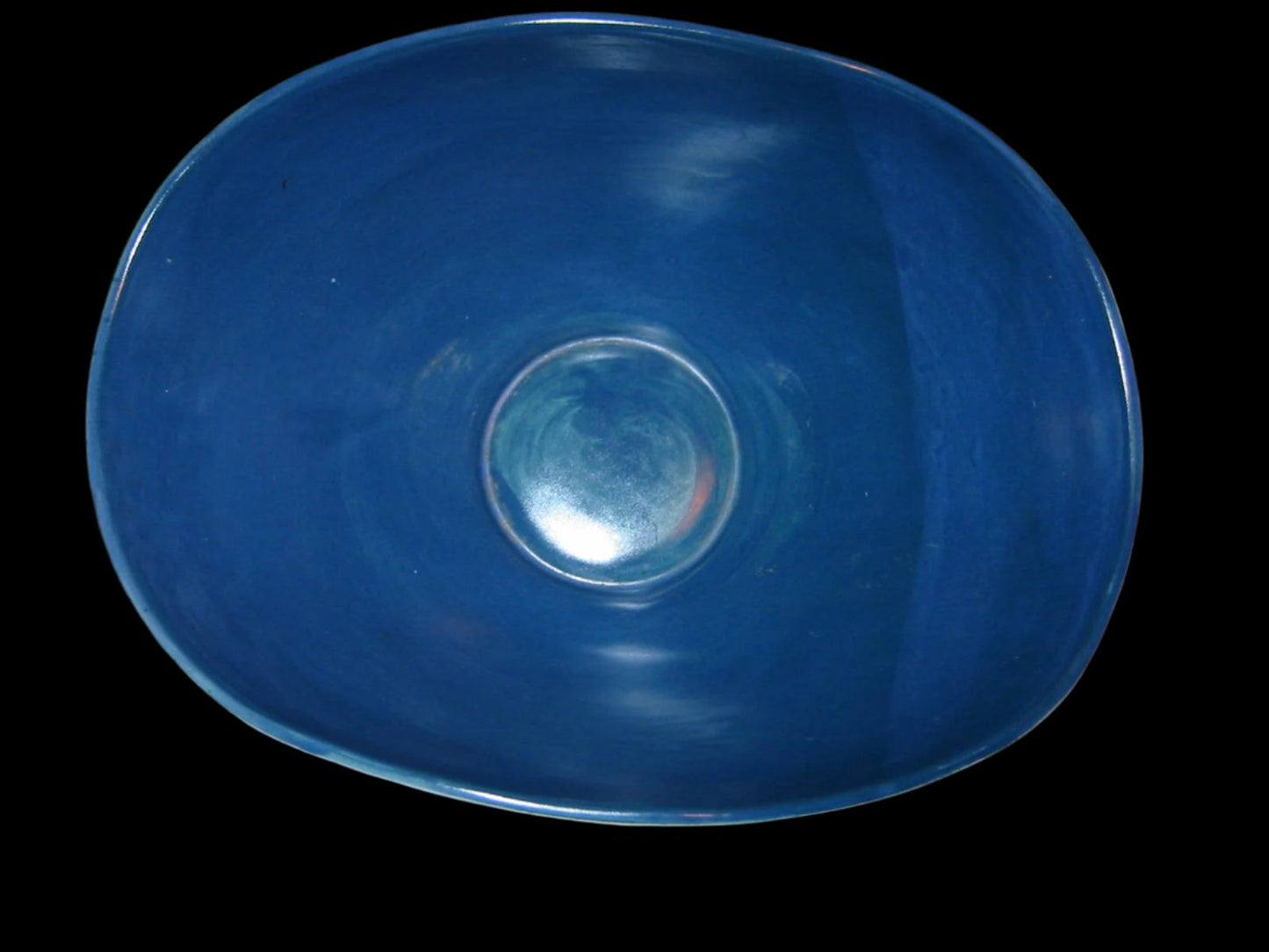 Deserma Ceramic Bowl Evelyn Gilmore Tuscon Blue Interior Pink Flowers - Designer Unique Finds 
 - 5