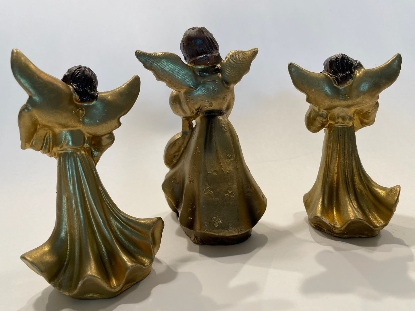 Italian Musicians Winged Golden Paper Mache Angels Made In Italy