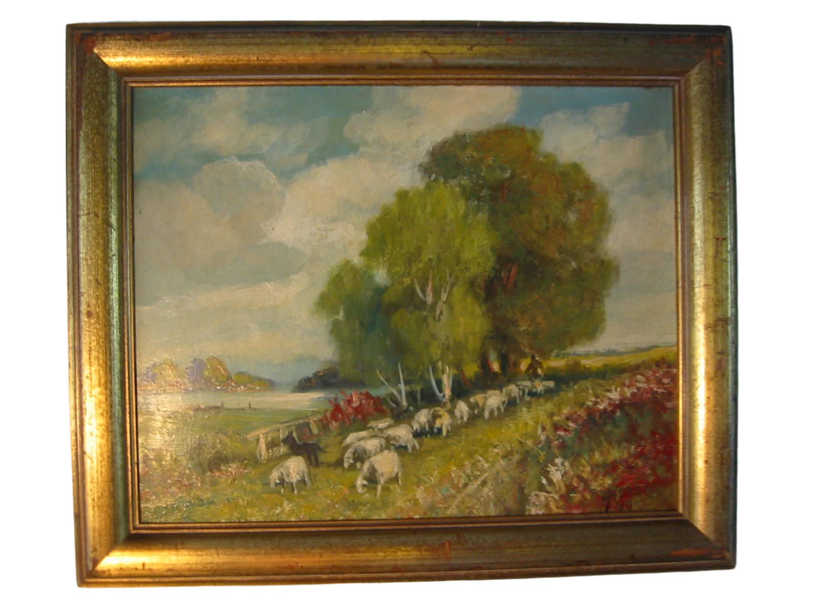 Sheppard Continental Landscape Oil Painting Signed Titled