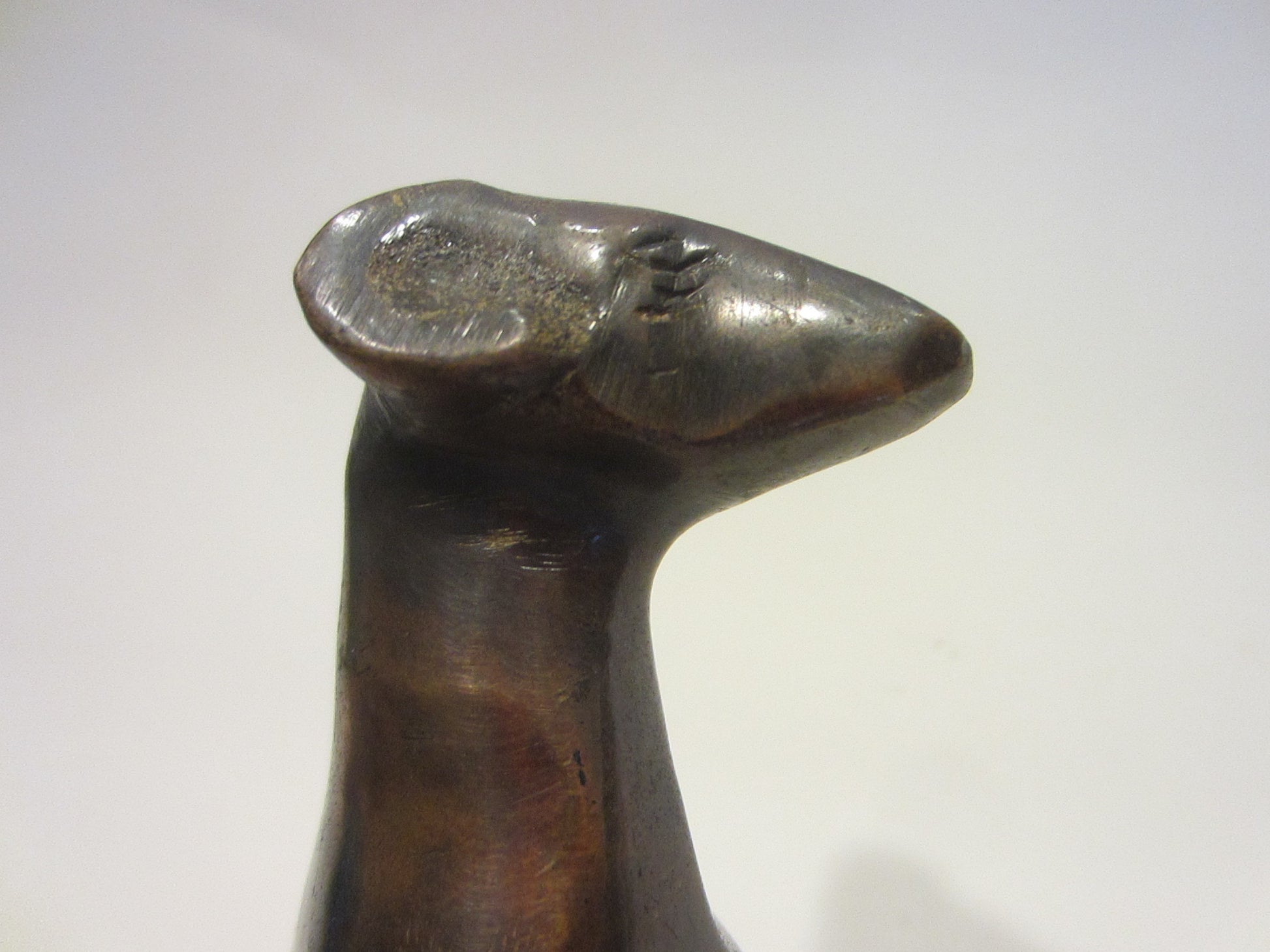 Folk Art Bronze Dog Statue - Designer Unique Finds 