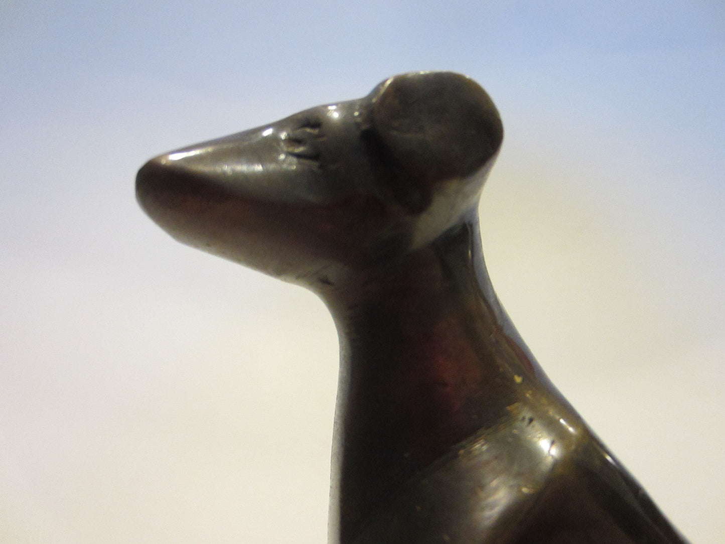 Folk Art Bronze Dog Statue - Designer Unique Finds 