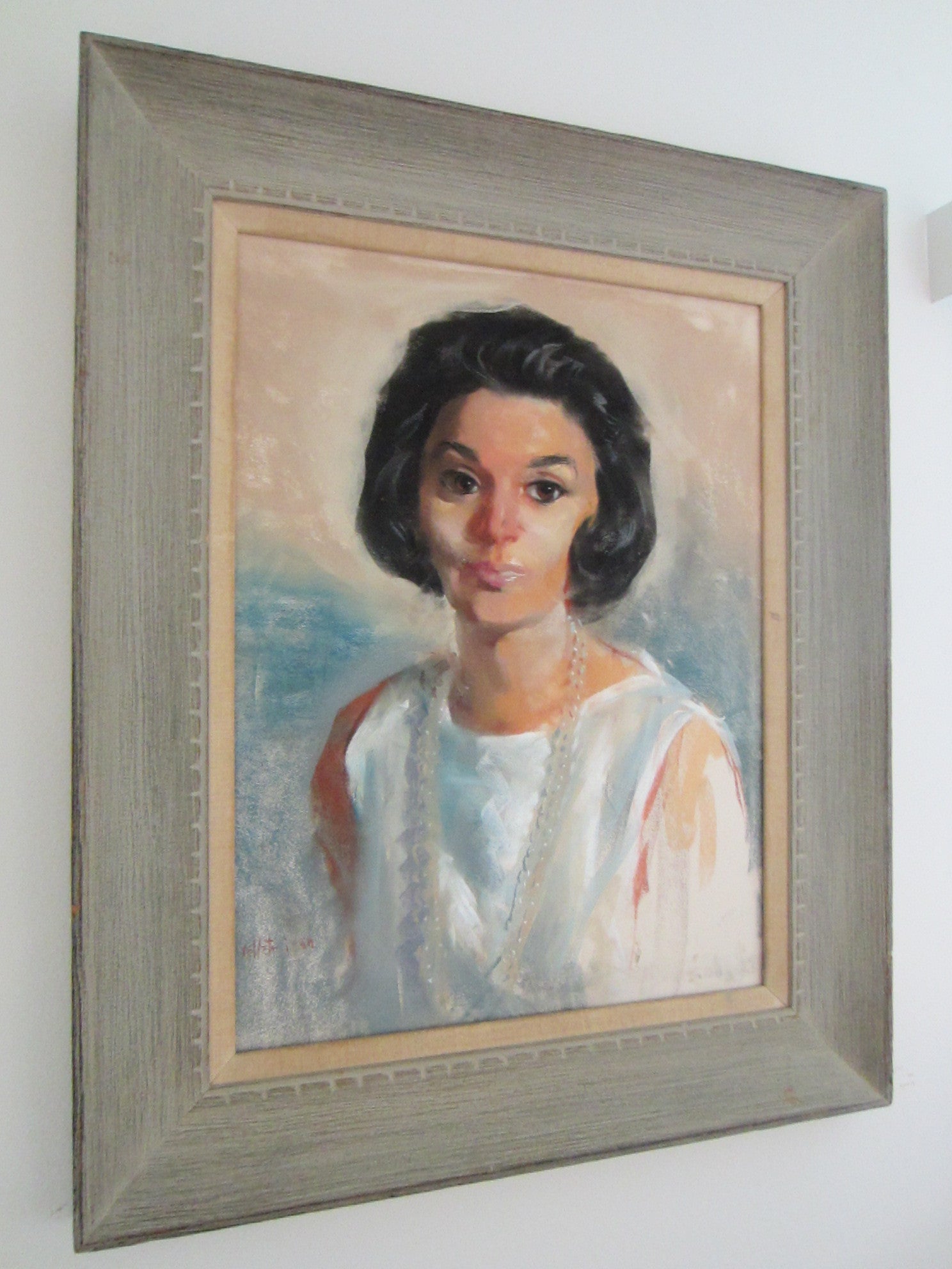 Velletri 64 Signed Portrait Oil On Canvas Painting - Designer Unique Finds 