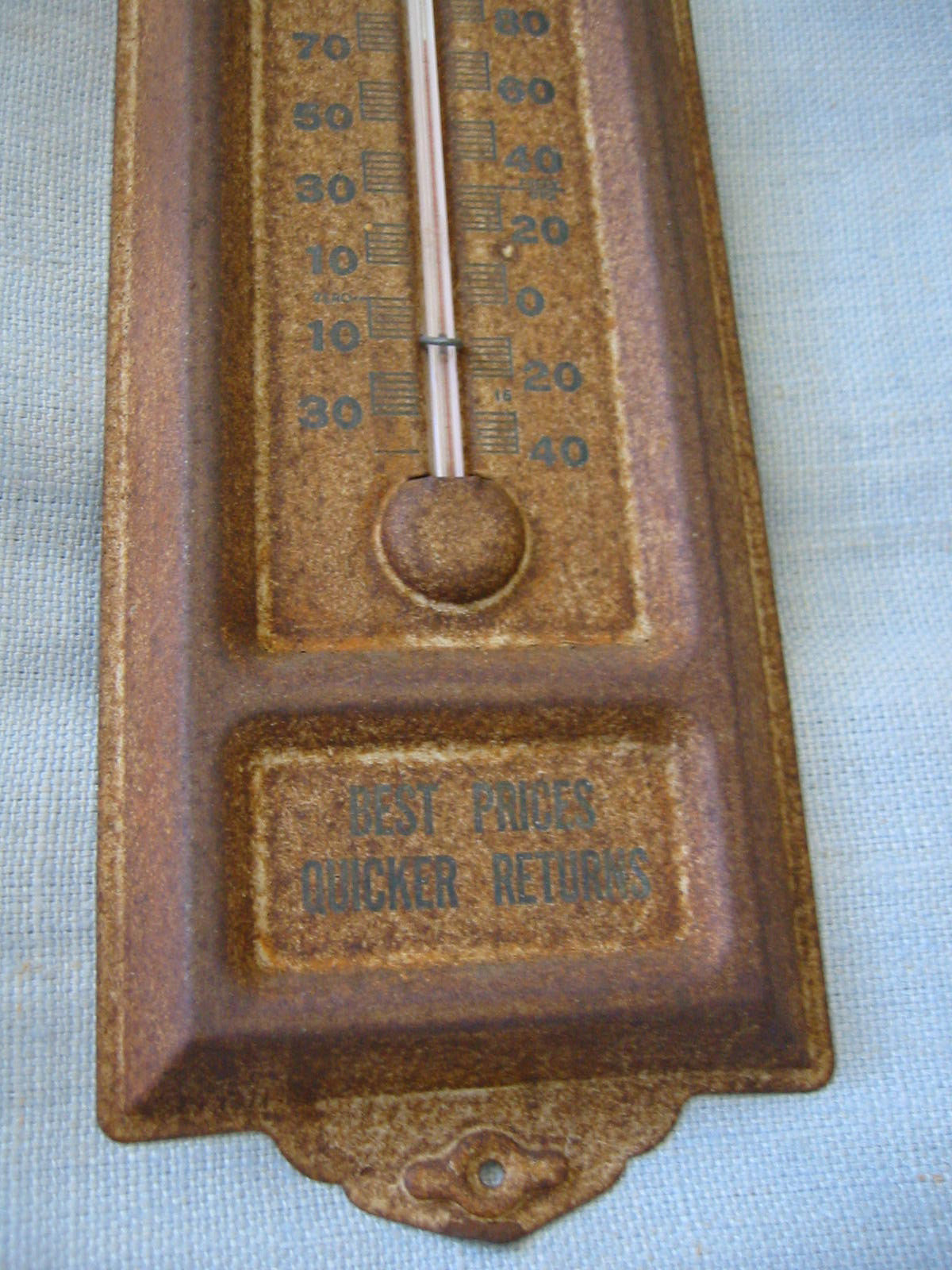 Kaplan Fruit Produce Co Advertising Metal Thermometer Wall Decor - Designer Unique Finds 