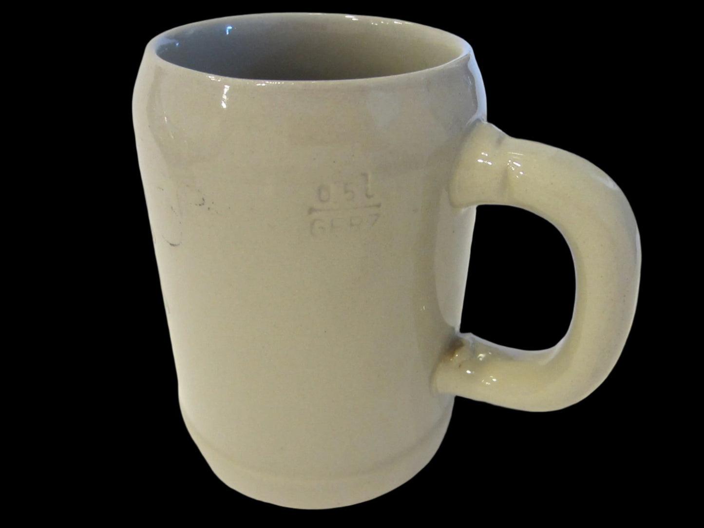 Frankfurt W Germany Gerz Ceramic Mug Etched Mark Crest of Region - Designer Unique Finds 