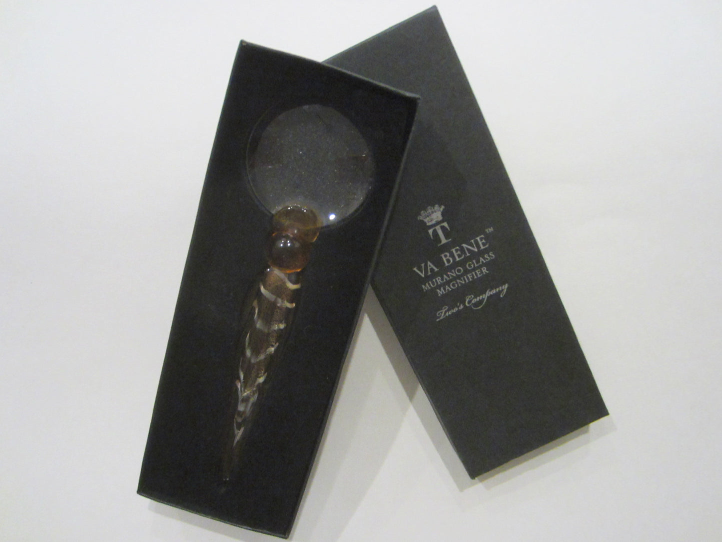 Va Bene Murano Glass Magnifier Bookmark Iridized Letter Opener