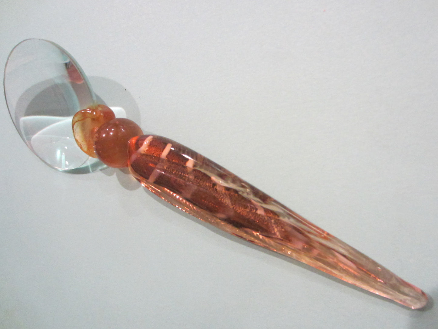 Va Bene Murano Glass Magnifier Bookmark Iridized Letter Opener