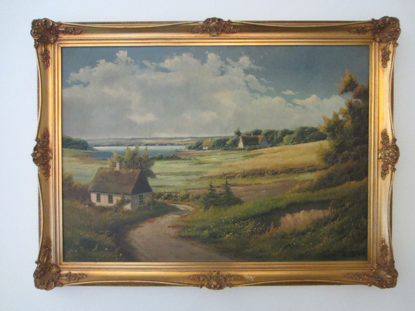 E Birk Dutch Landscape Impressionist Signed Oil On Canvas