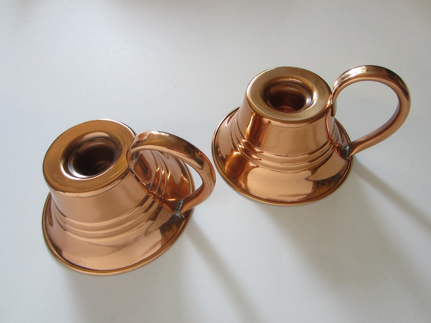 Alexander Whitt Ramona Solid Brass Copper Candle Holders - Designer Unique Finds 