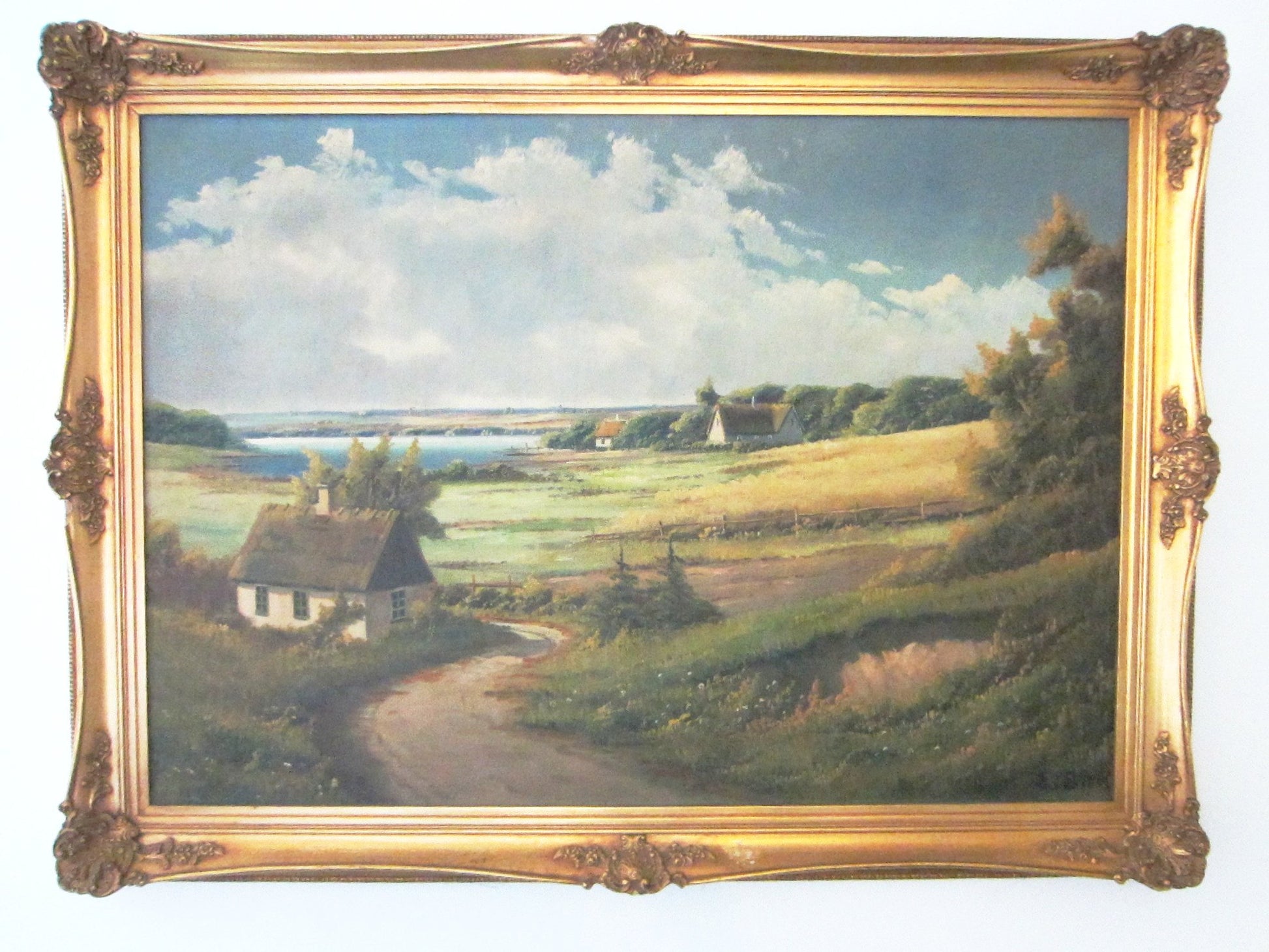 E Birk Oil On Canvas Dutch Landscape - Designer Unique Finds 
 - 1