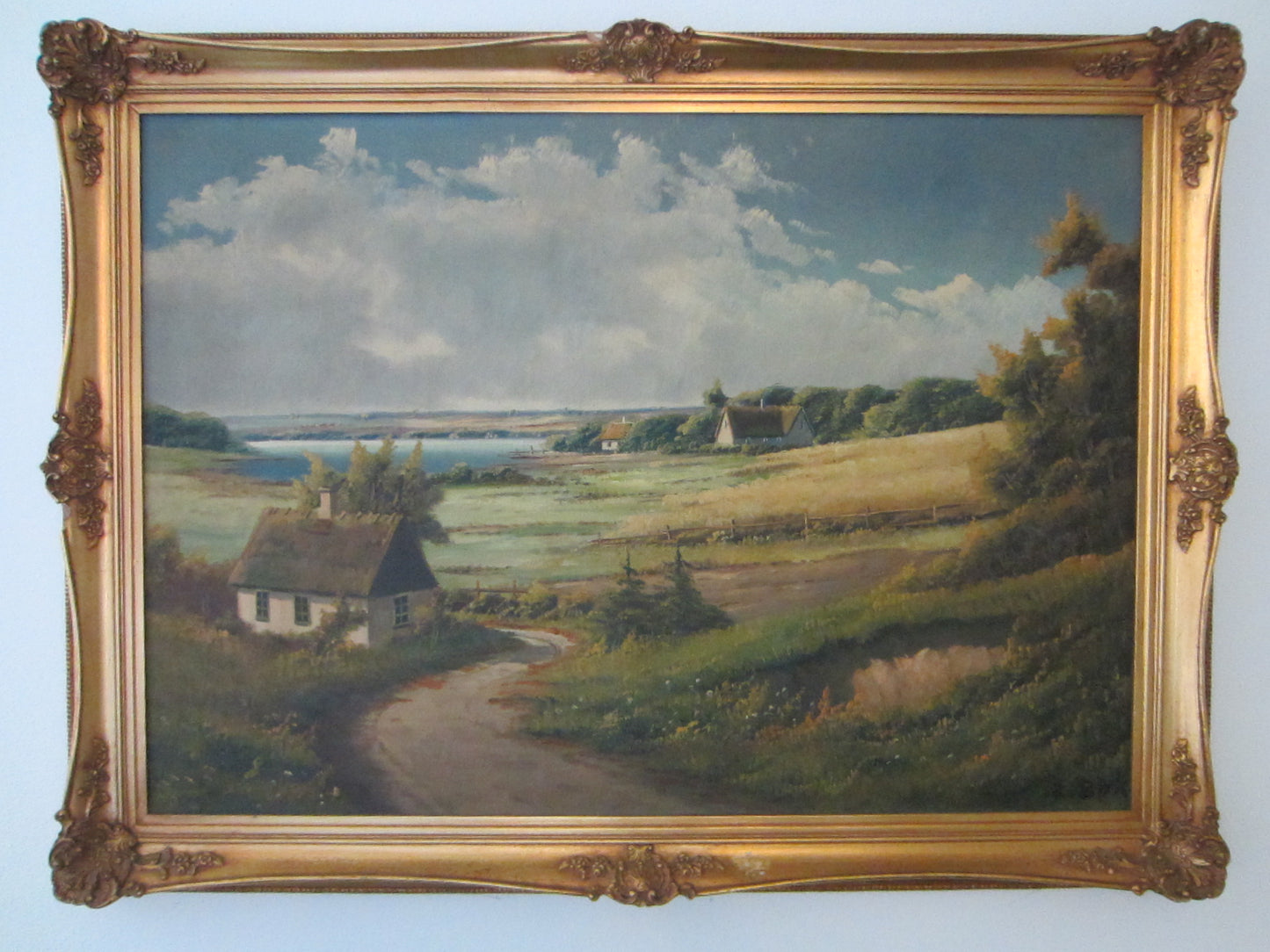 E Birk Dutch Landscape Impressionist Signed Oil On Canvas