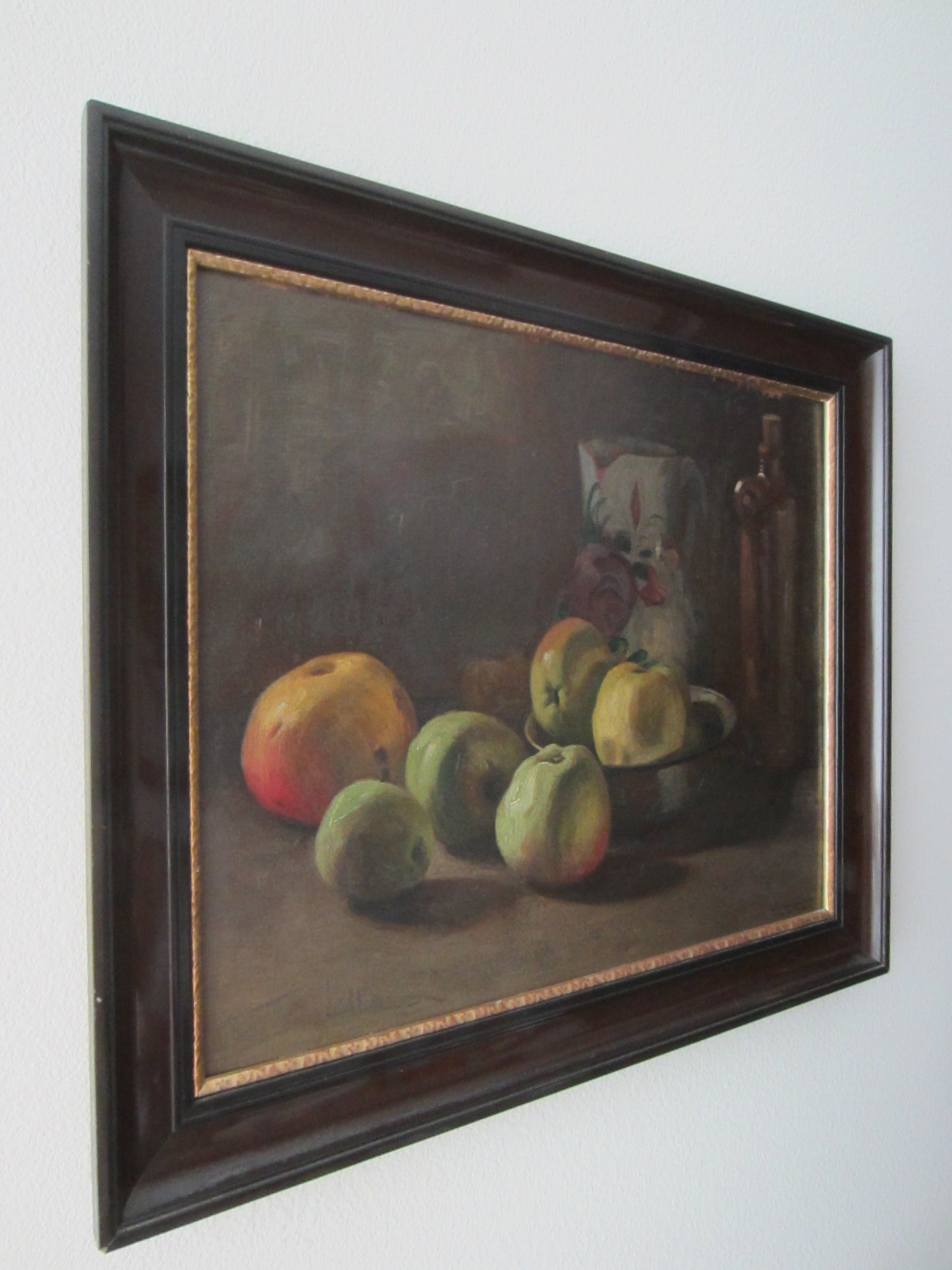 Wladimir Linde Still Life Fruits Oil On Board Signed Dated Original Frame