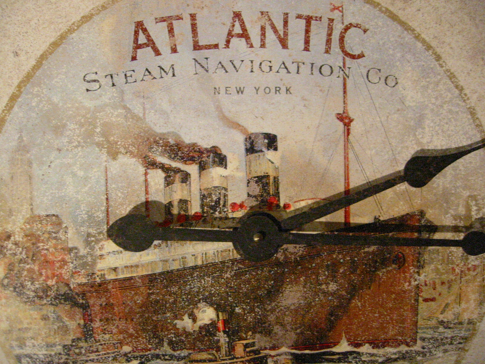 Timeworks Decorative Wall Clock Atlantic Steam Navigation - Designer Unique Finds 