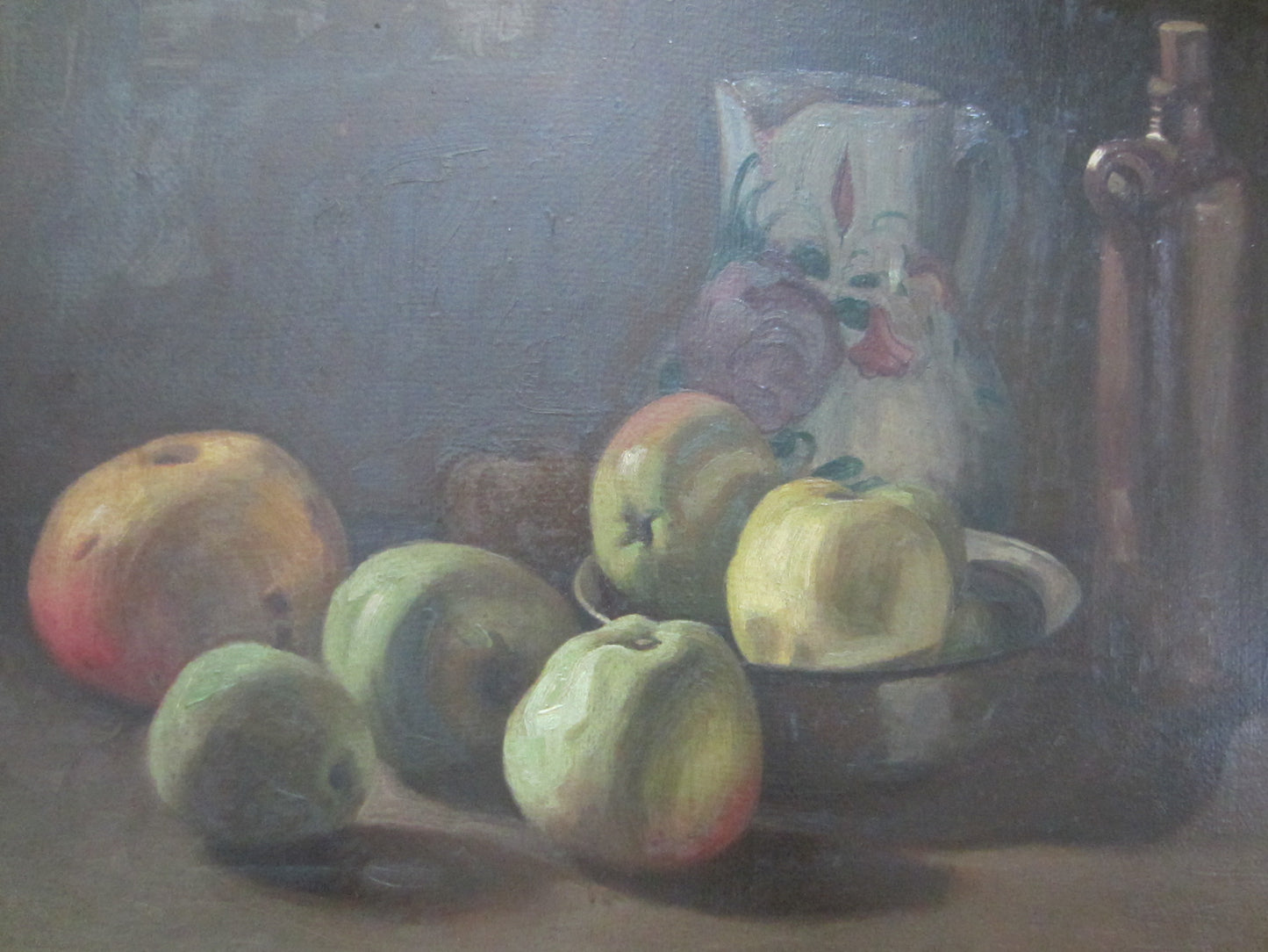 Wladimir Linde Still Life Fruits Oil On Board Signed Dated Original Frame