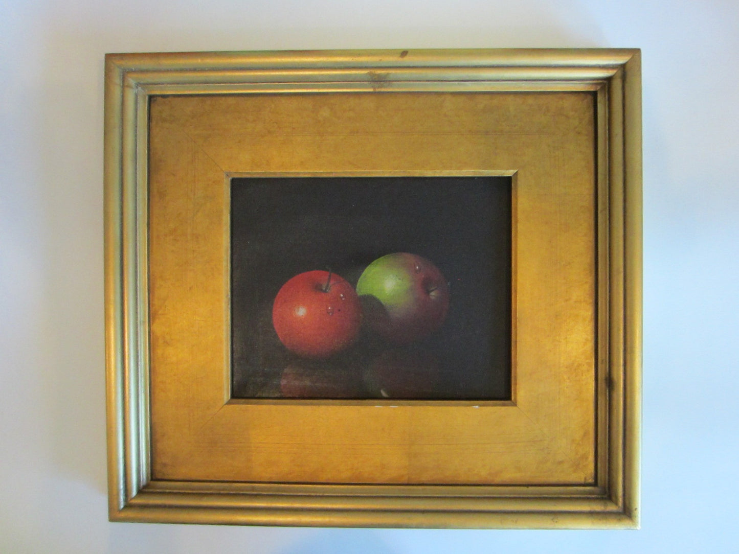 Antonio Gusini Still Life With Apples Signed Oil On Canvas