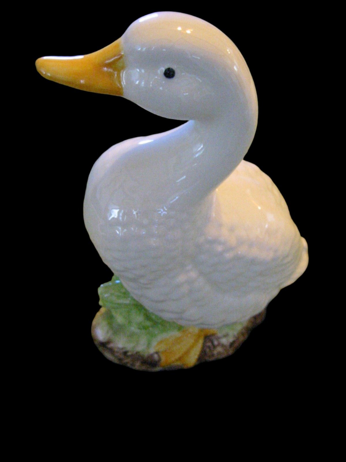 Hand Colored White Ceramic Goose - Designer Unique Finds 
 - 1