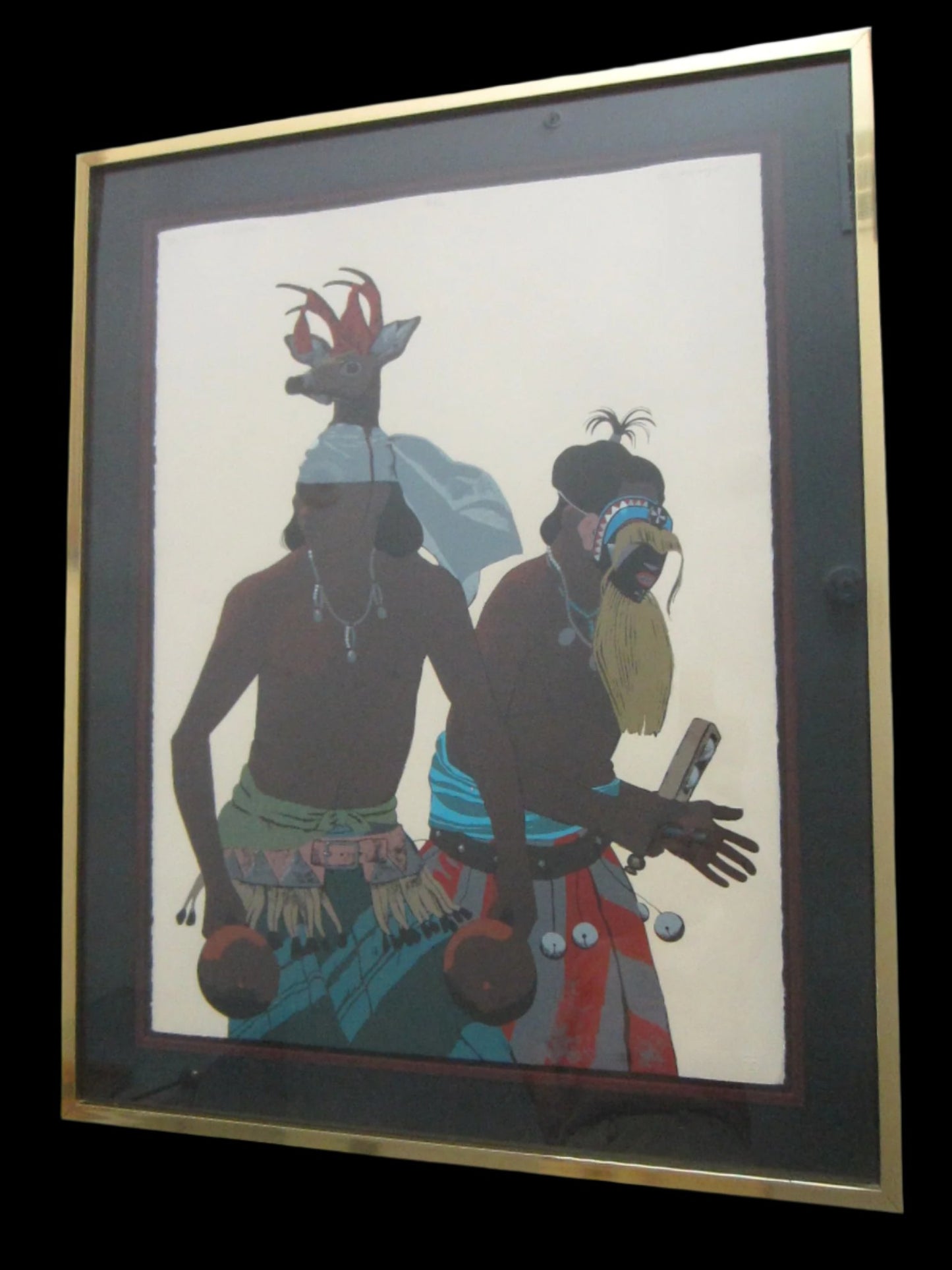 Louis De Mayo Signed Serigraph Limited Edition The Yaqui Deer Dancer