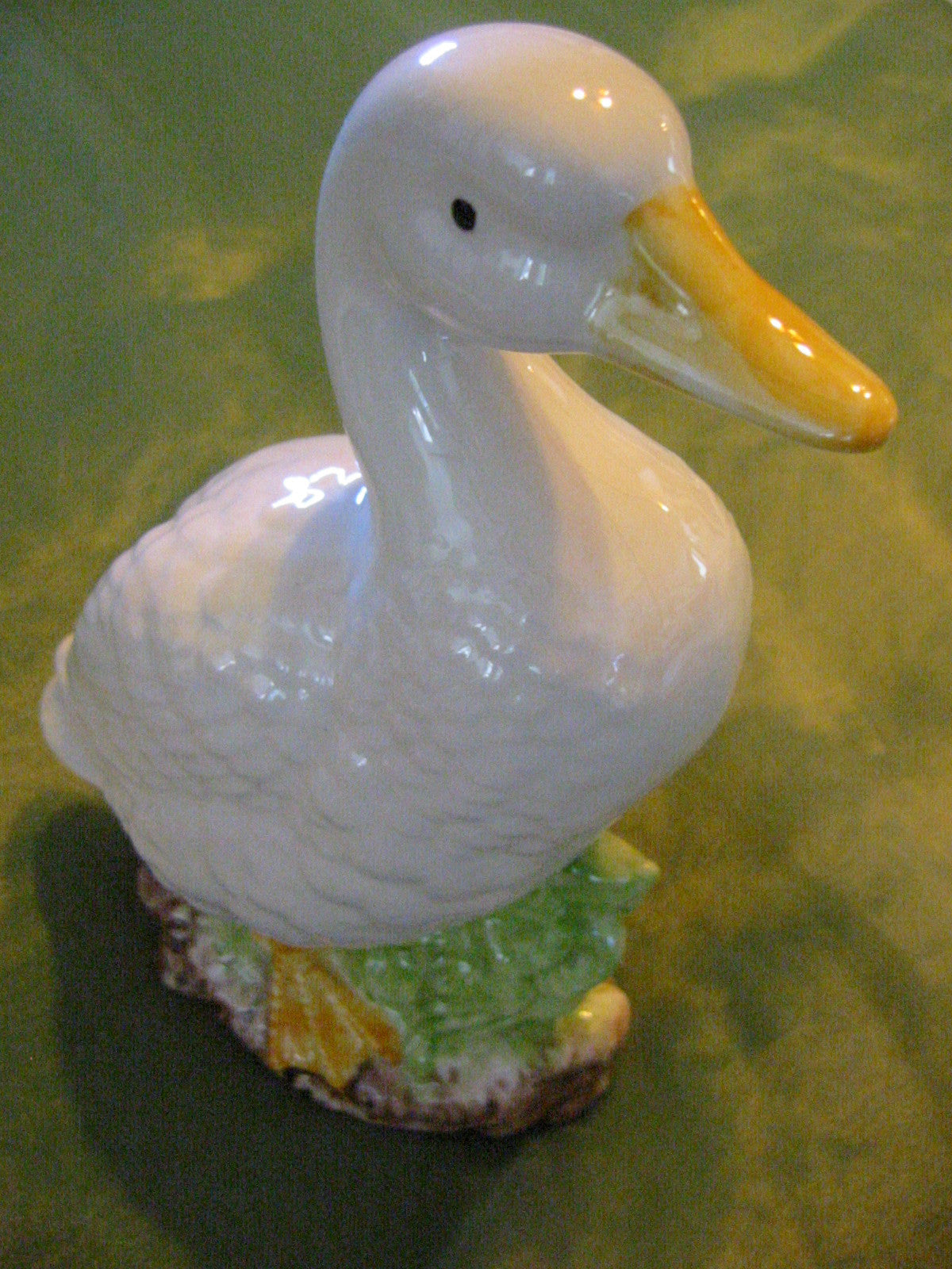 Hand Colored White Ceramic Goose - Designer Unique Finds 
 - 4