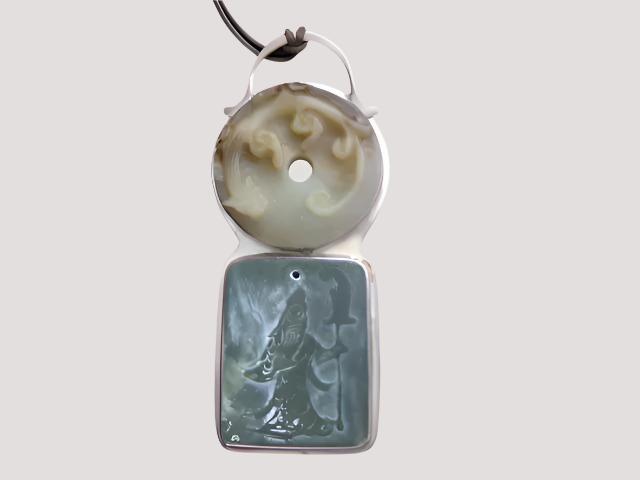 Asian Figurative Jade Pendant  - Designer Unique Finds  - 1