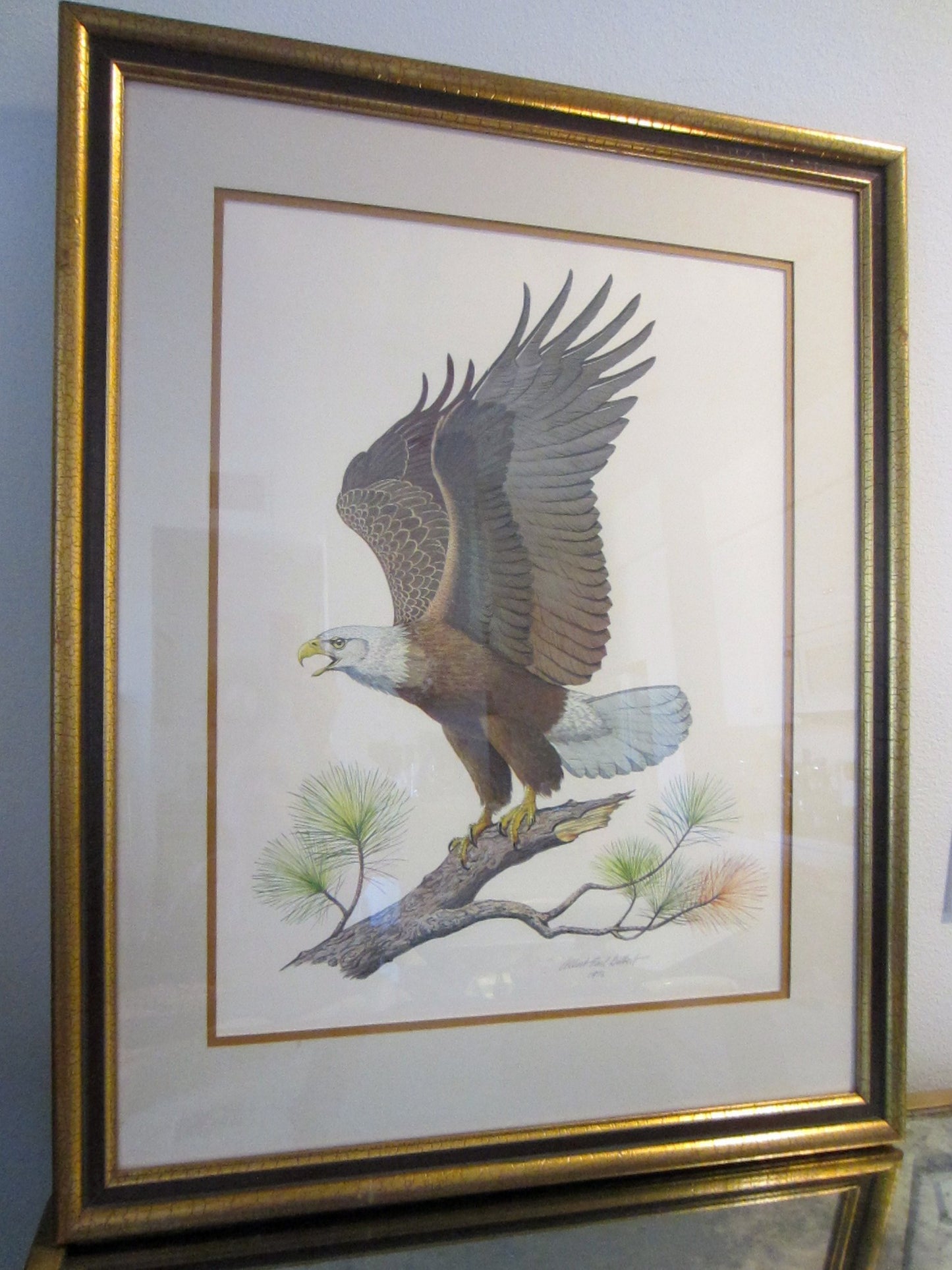 Albert Earl Gilbert Bald Eagle Mid Century Signed Lithograph - Designer Unique Finds 
 - 3