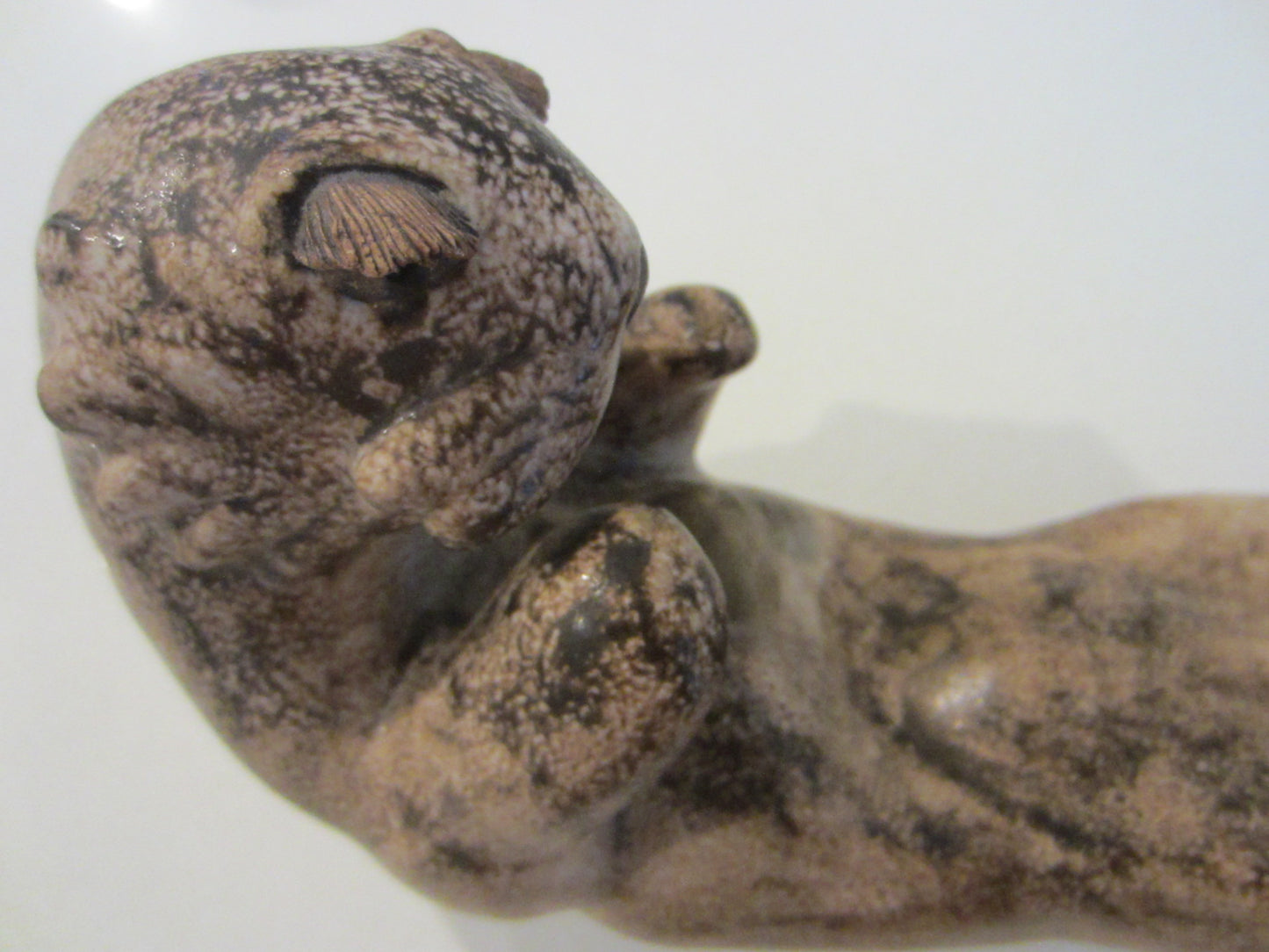 The Otter Signed Ceramic Maritime Sea Creature Earth Tone Sculpture