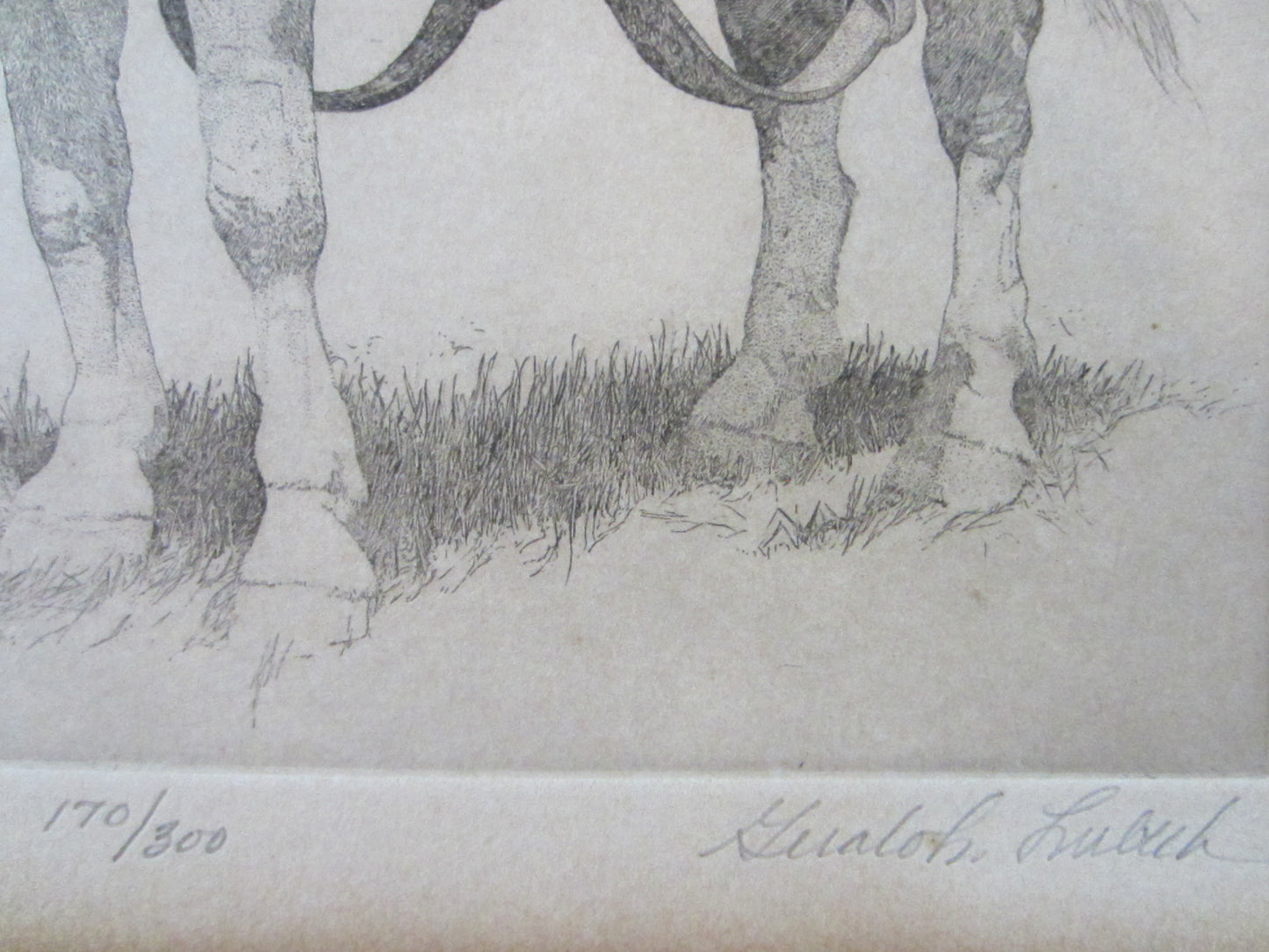 A Gualoh Gerald Lubeck Equestrian Signed Lithograph LE Titled Muffin