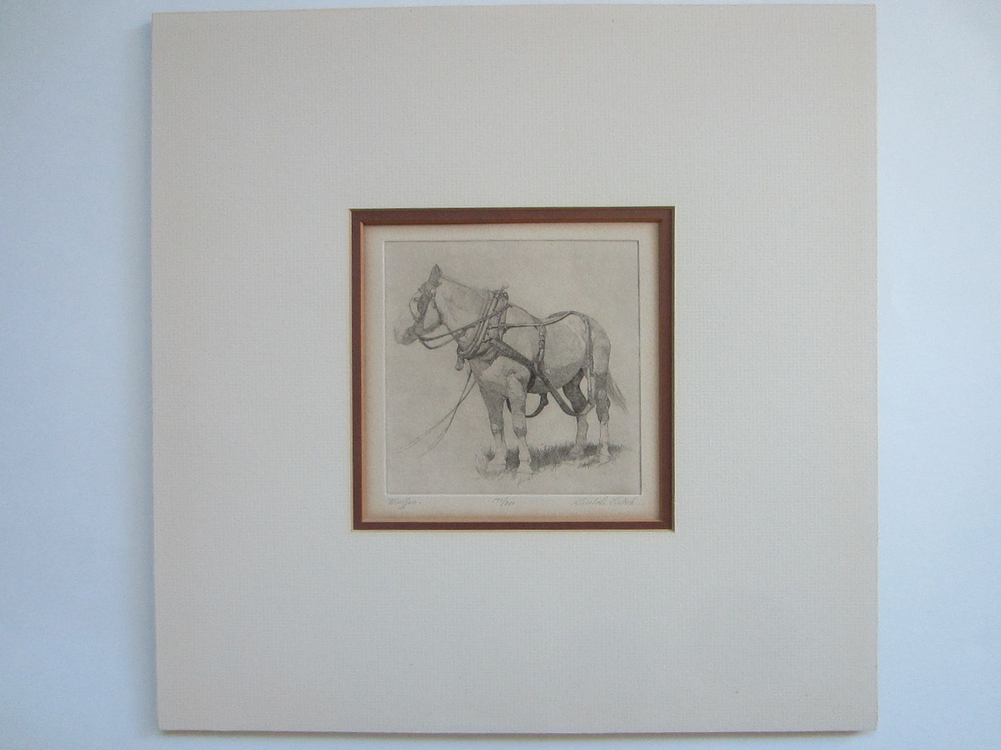 A Gualoh Gerald Lubeck Equestrian Signed Lithograph LE Titled Muffin