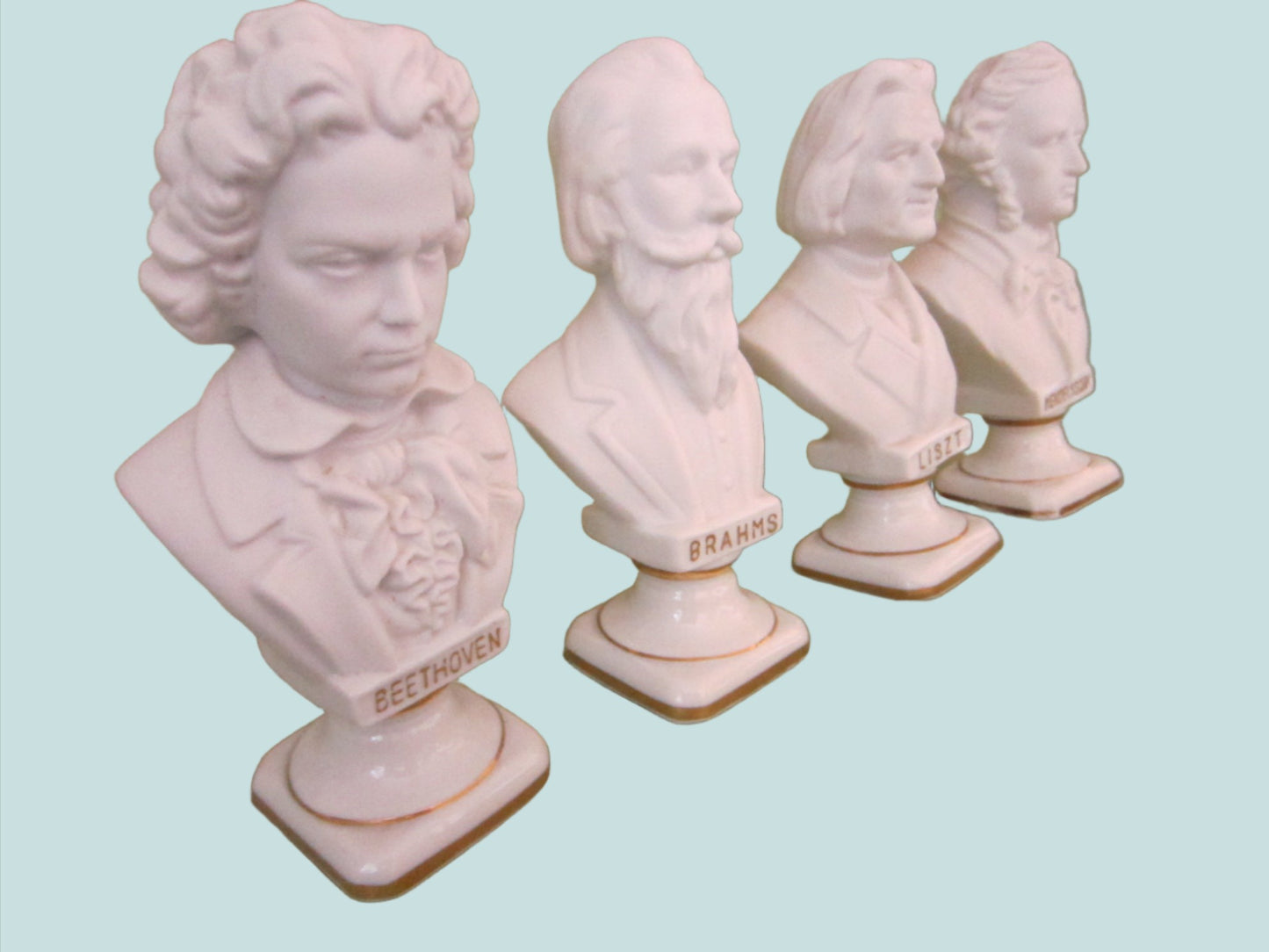 Andrea White Porcelain Composers Busts Made In Japan