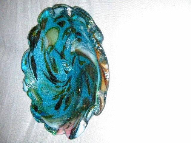 Murano Marbelized Glass Ruffle Bowl Attributed Dino Marten Design - Designer Unique Finds 
 - 7