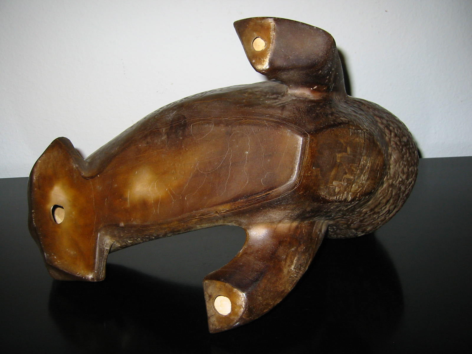 Sea Lion Abstract Mid Century Ceramic Sculpture Marked USA Numbered 950 - Designer Unique Finds 