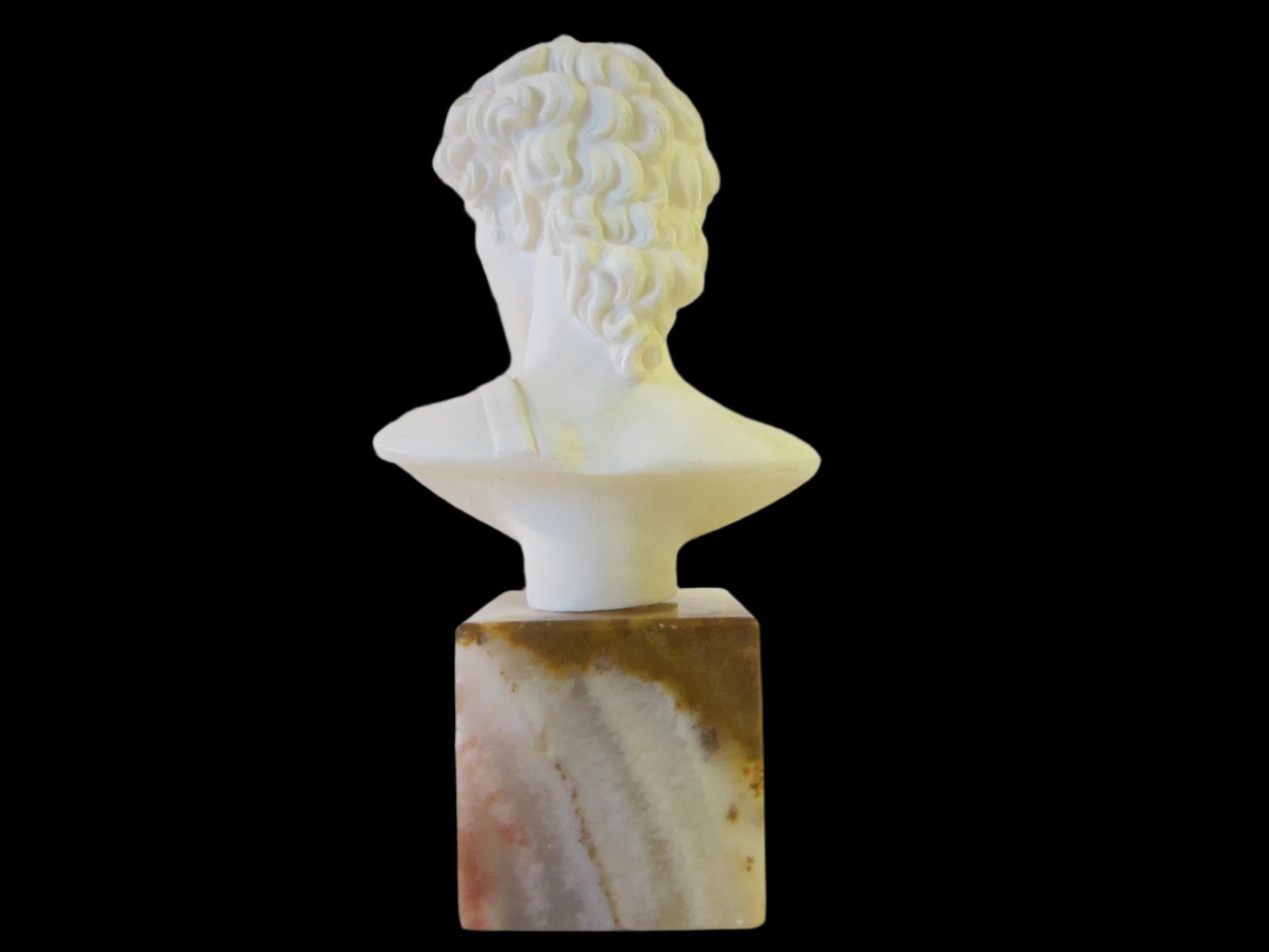 David By A Giannelli Volterra Signed Alabaster Bust Copyrighted - Designer Unique Finds 