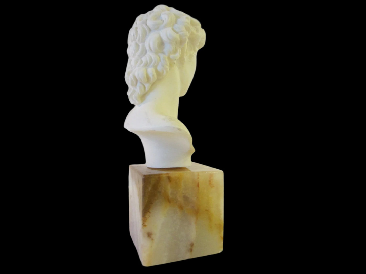 David By A Giannelli Volterra Signed Alabaster Bust Copyrighted - Designer Unique Finds 