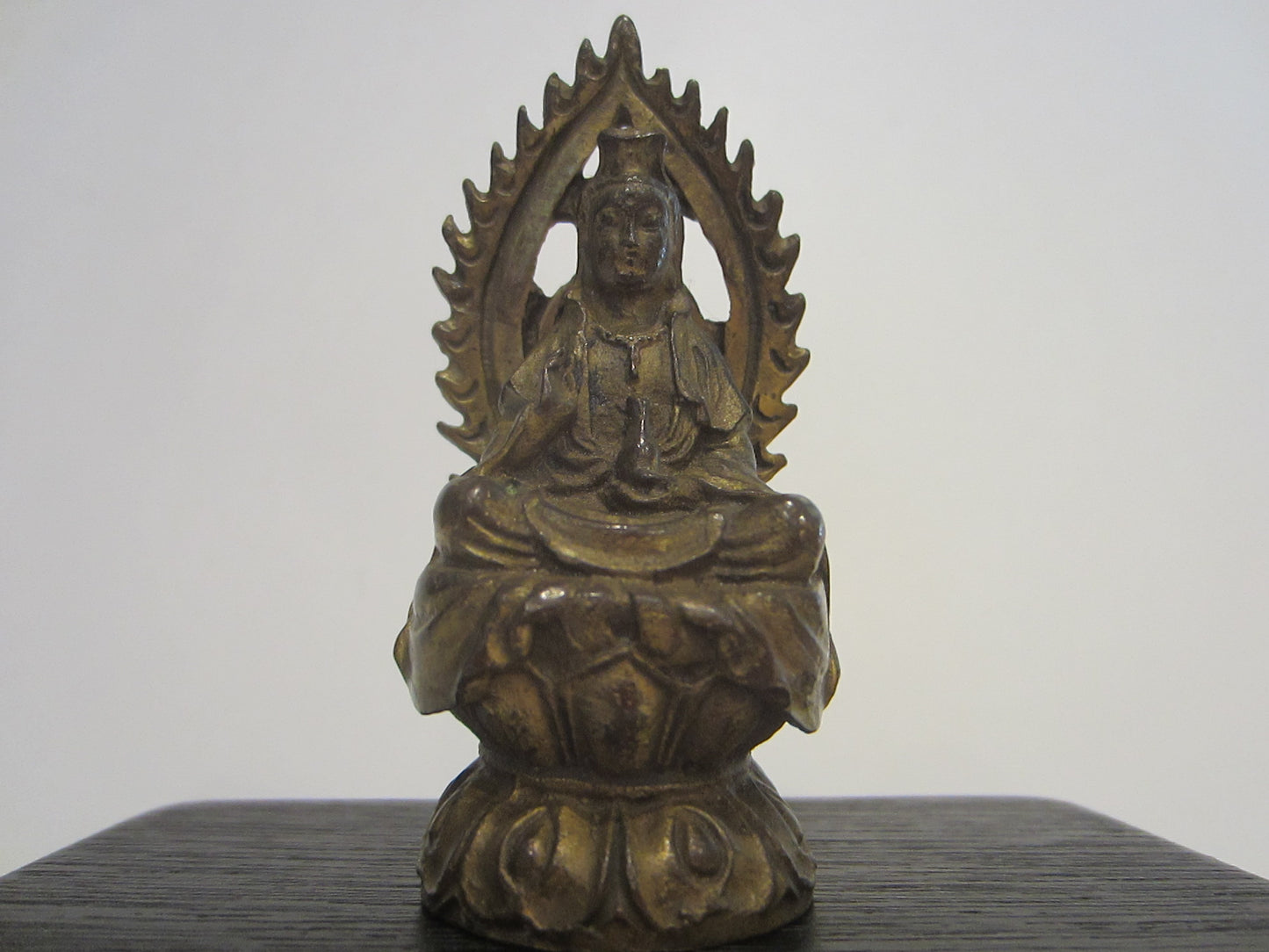 Asian Bronze Naga Style Miniature Buddha Statue