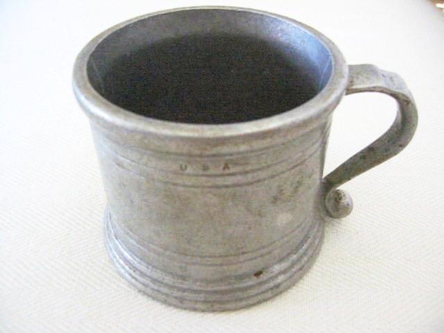 Antique American Metal Cup Hallmarked USA MCM XX 11 - Designer Unique Finds 