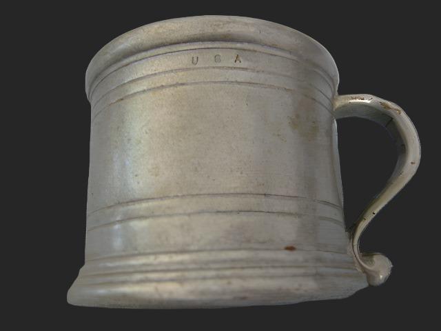 American Metal Cup With Hallmarks Ball Design Handle - Designer Unique Finds 