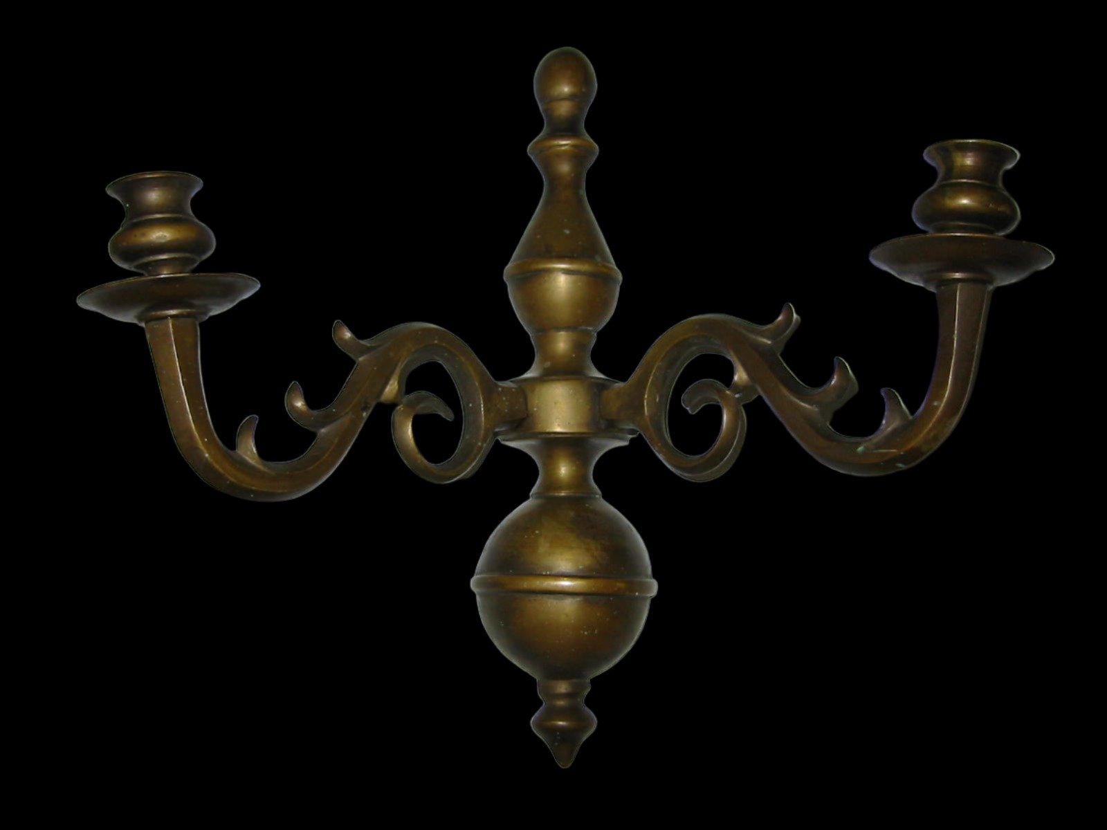 Brass Candle Wall Sconce Made In Italy - Designer Unique Finds 
 - 1