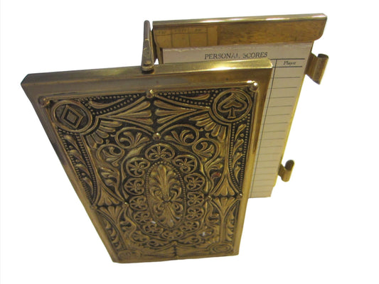 Art Deco Demley Brass Covers For Game of Bridge Record Keeping Note Books - Designer Unique Finds 