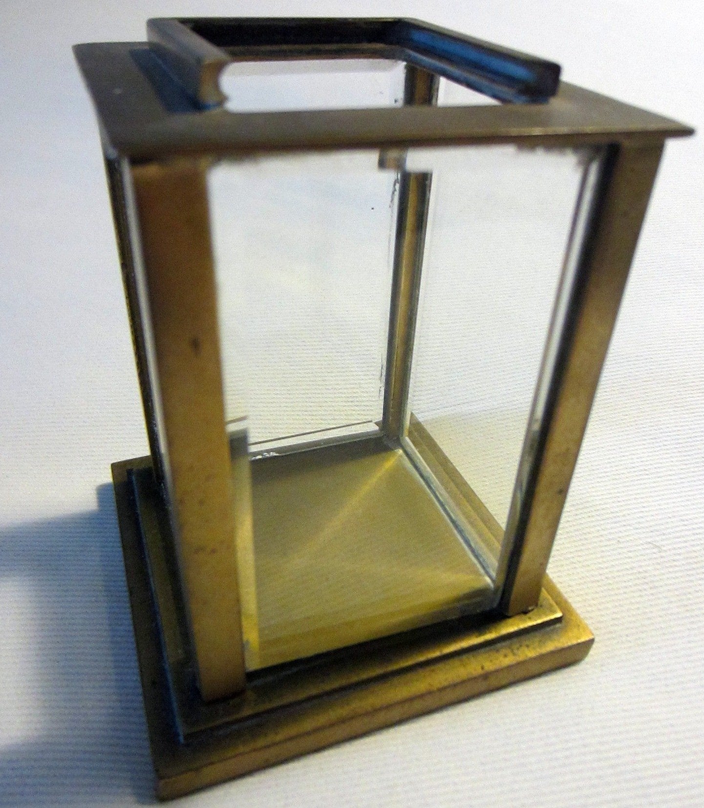 Mini Beveled Glass Brass Display Watch Case - Designer Unique Finds  - 2