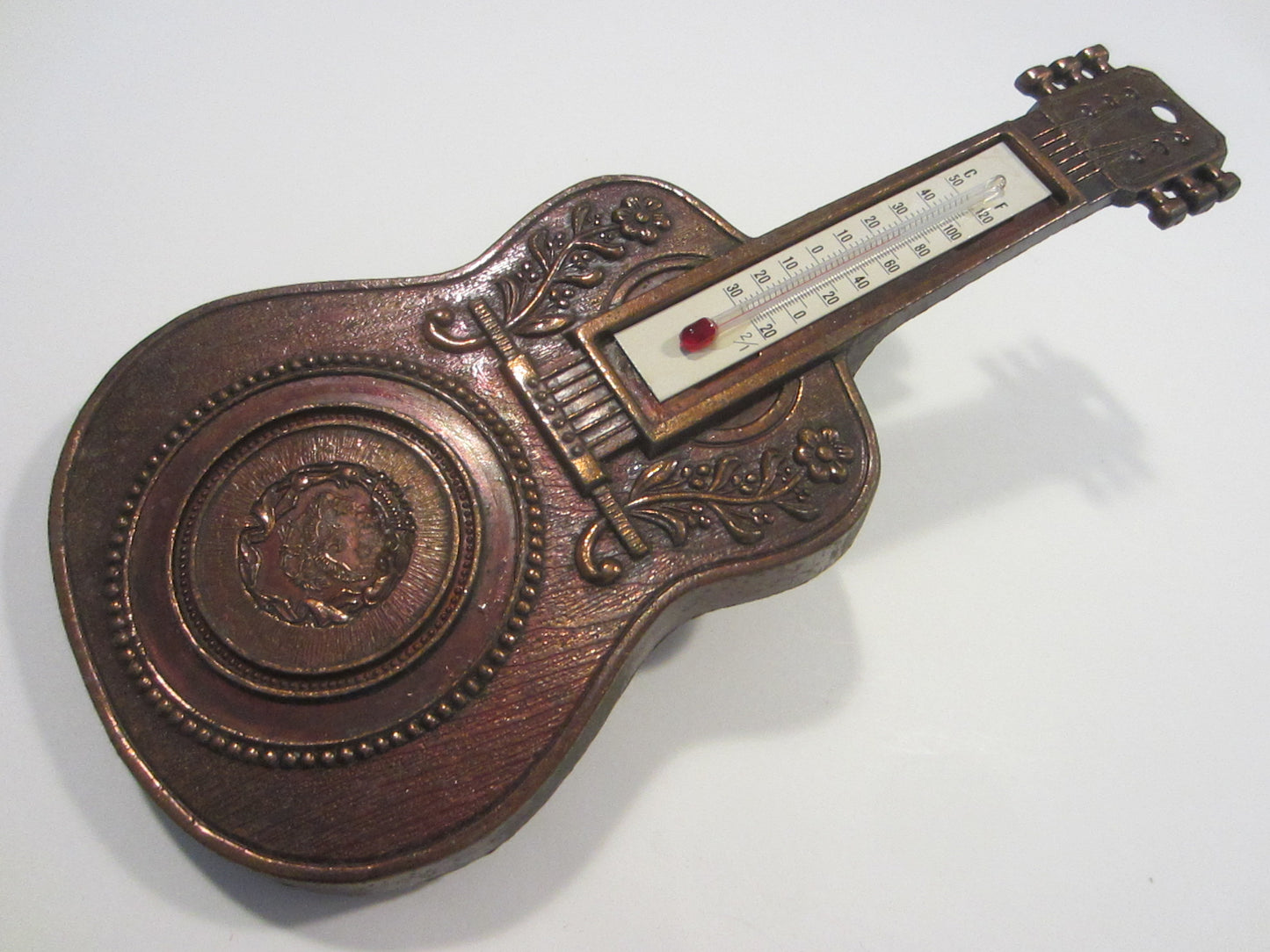 Copper Vintage Guitar Thermometer