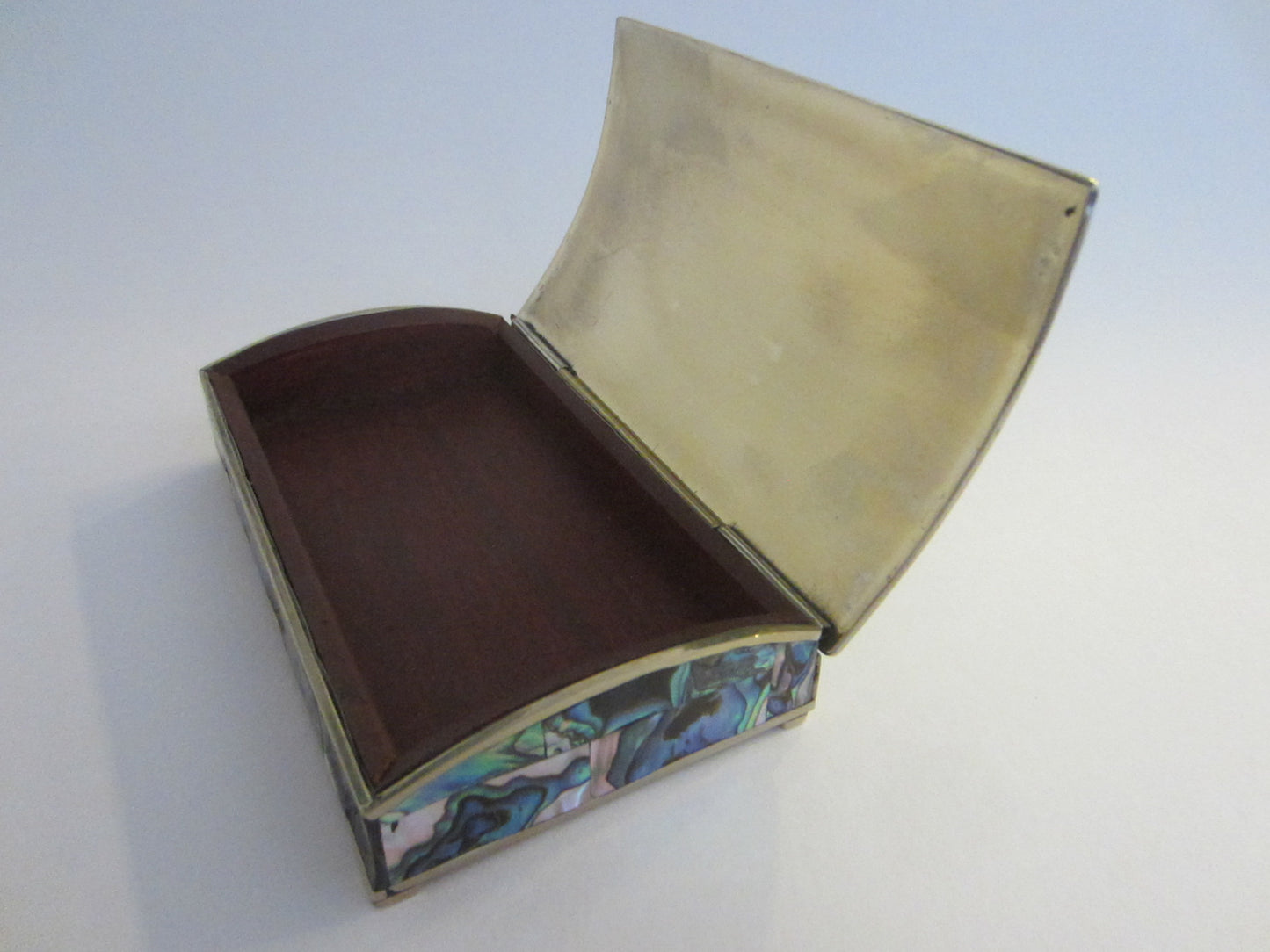 Alpaca Mexico Intarsia Silver Plated Abalone Humidor Box