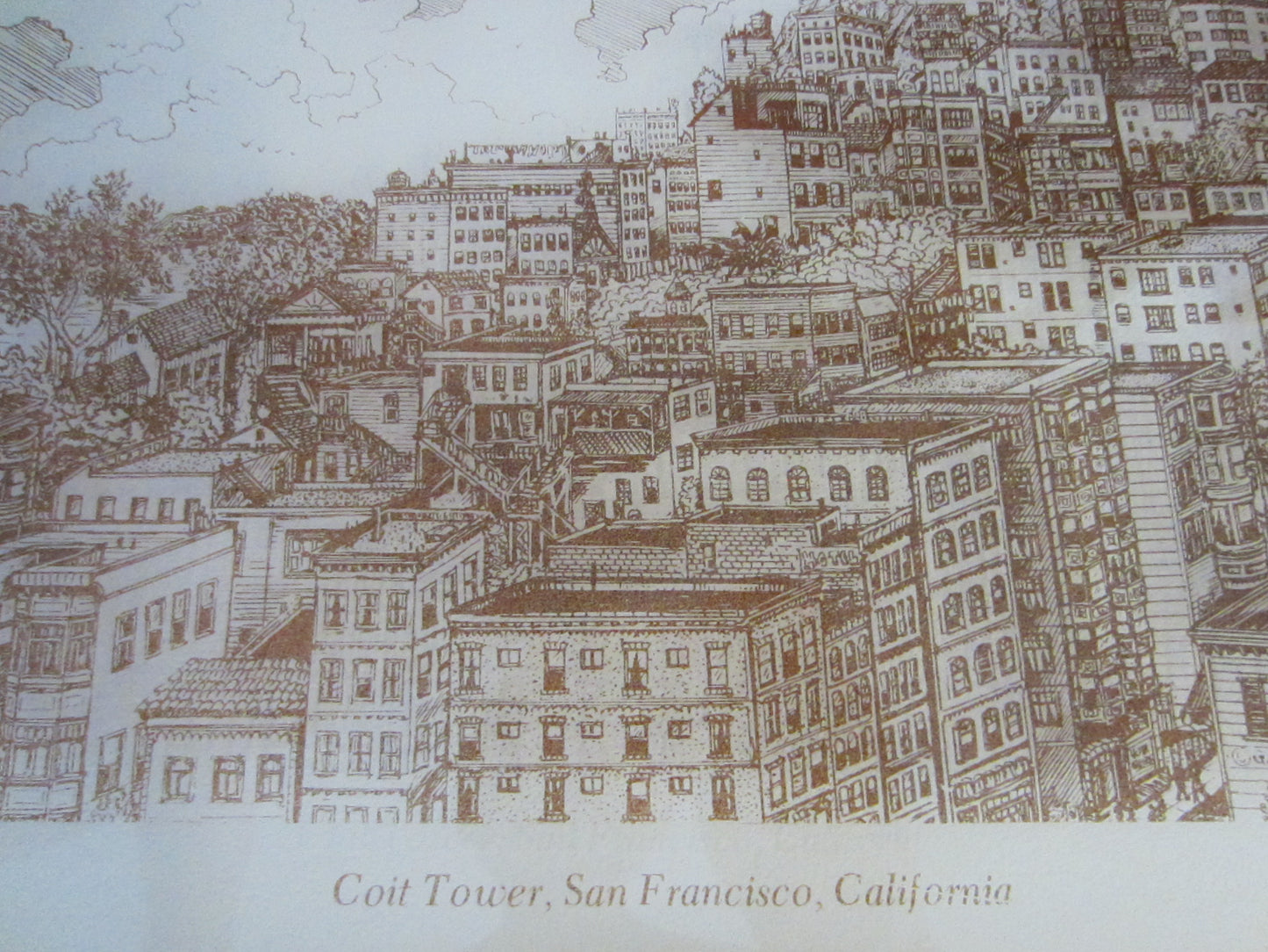 The Coit Tower San Francisco California Scripted Print Over Glass - Designer Unique Finds 