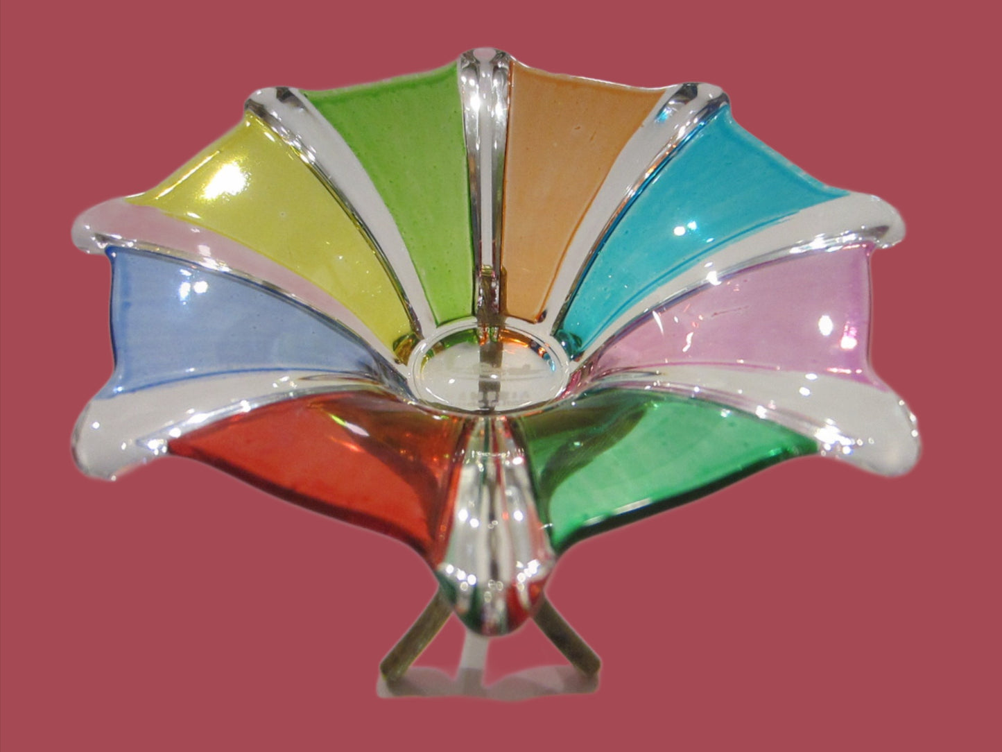 Venezia Multicolored Glass Bowl Made in Italy