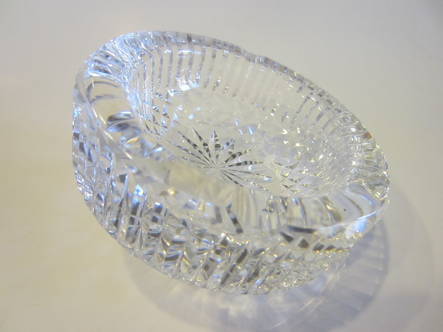 Waterford Crystal Ashtray Bowl Star Cut With Mark From Ireland - Designer Unique Finds 