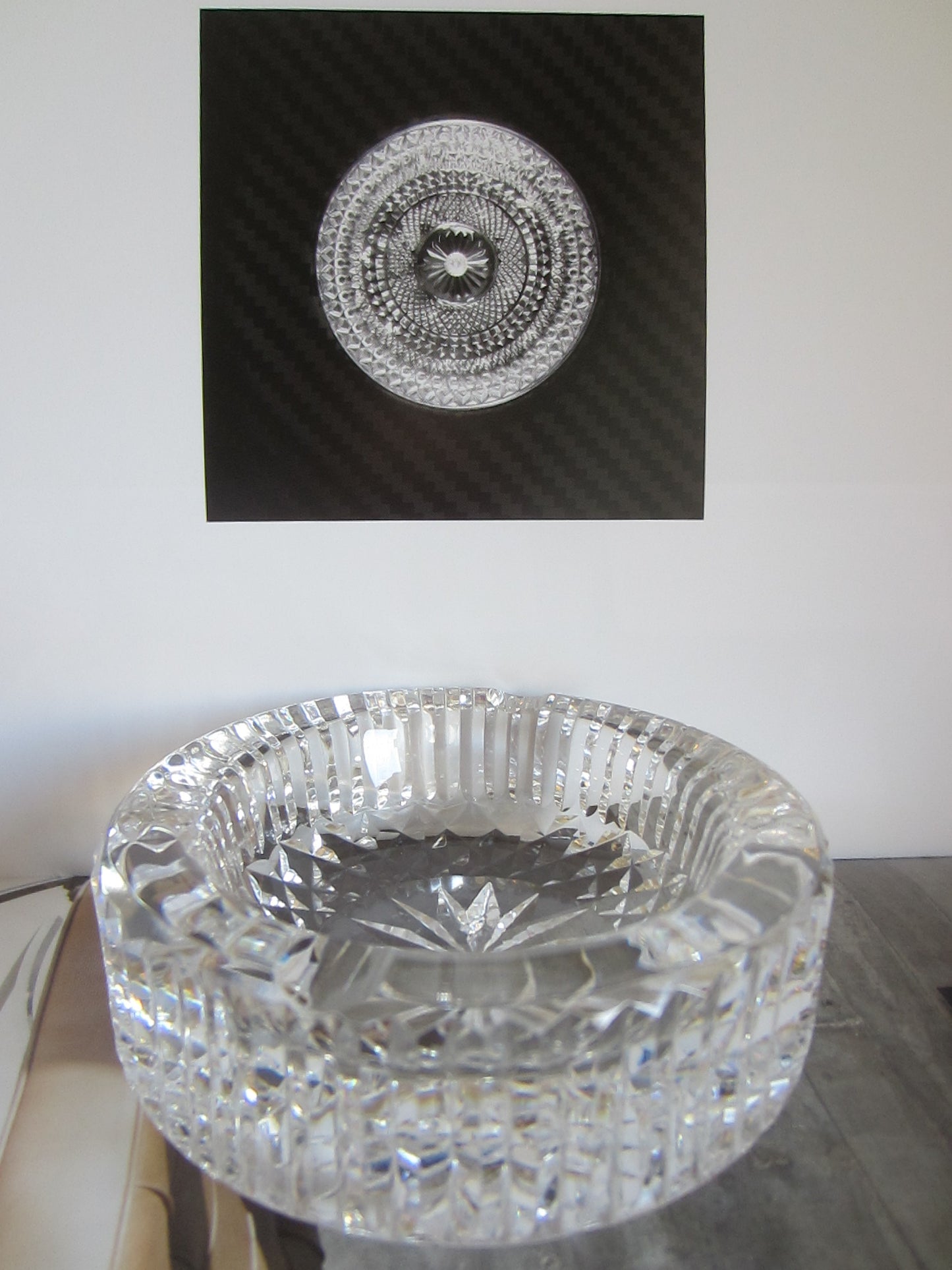 Waterford Crystal Ashtray Bowl Star Cut With Mark From Ireland - Designer Unique Finds 