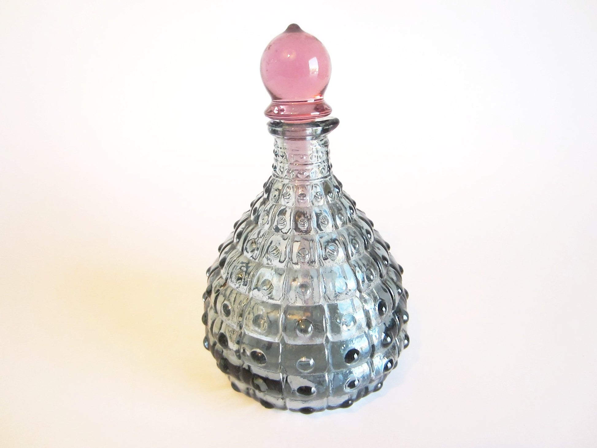 Hand Made Quality Modern Glass Perfume Bottle Lavender Dome Stopper - Designer Unique Finds 